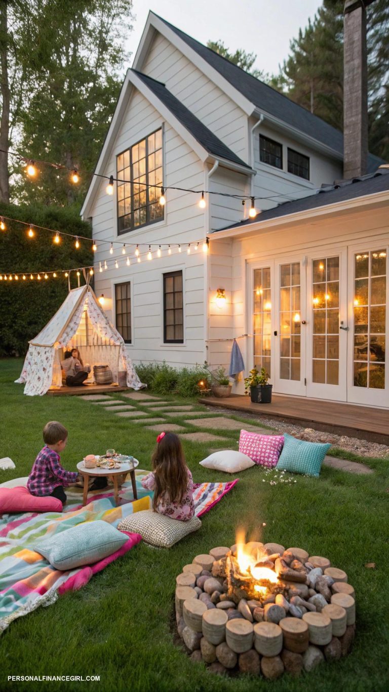 frugal birthday party ideas for kids Backyard camping with homemade smores