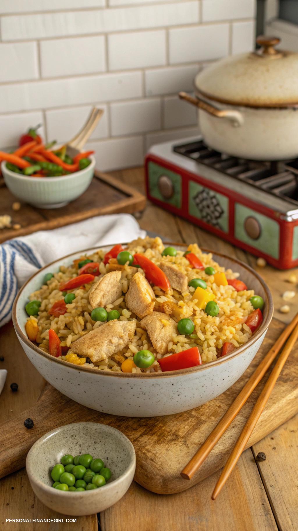 frugal chicken recipes Chicken Fried Rice with Veggies