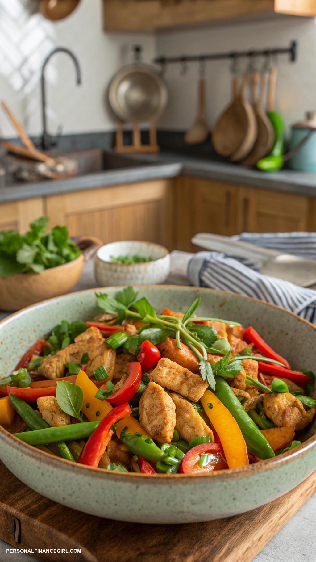 frugal chicken recipes Chicken Stir Fry with Seasonal Greens