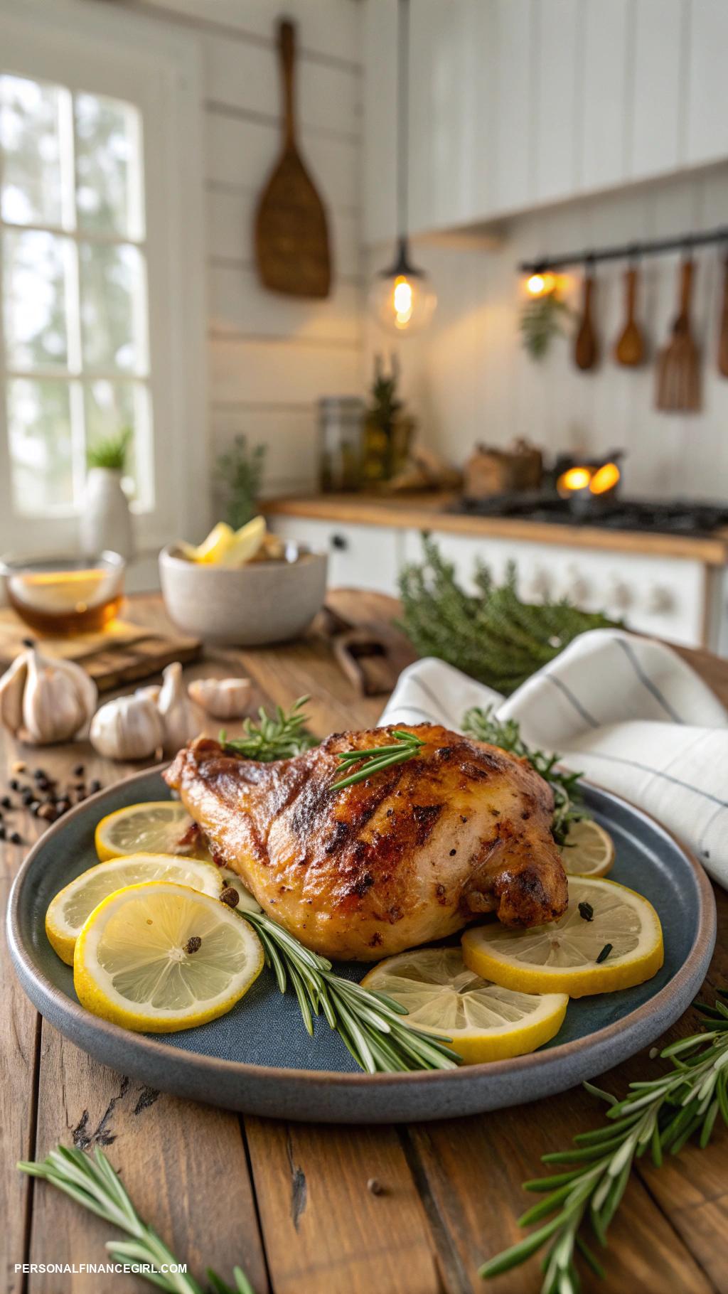 frugal chicken recipes Grilled Chicken Thighs with Lemon Garlic