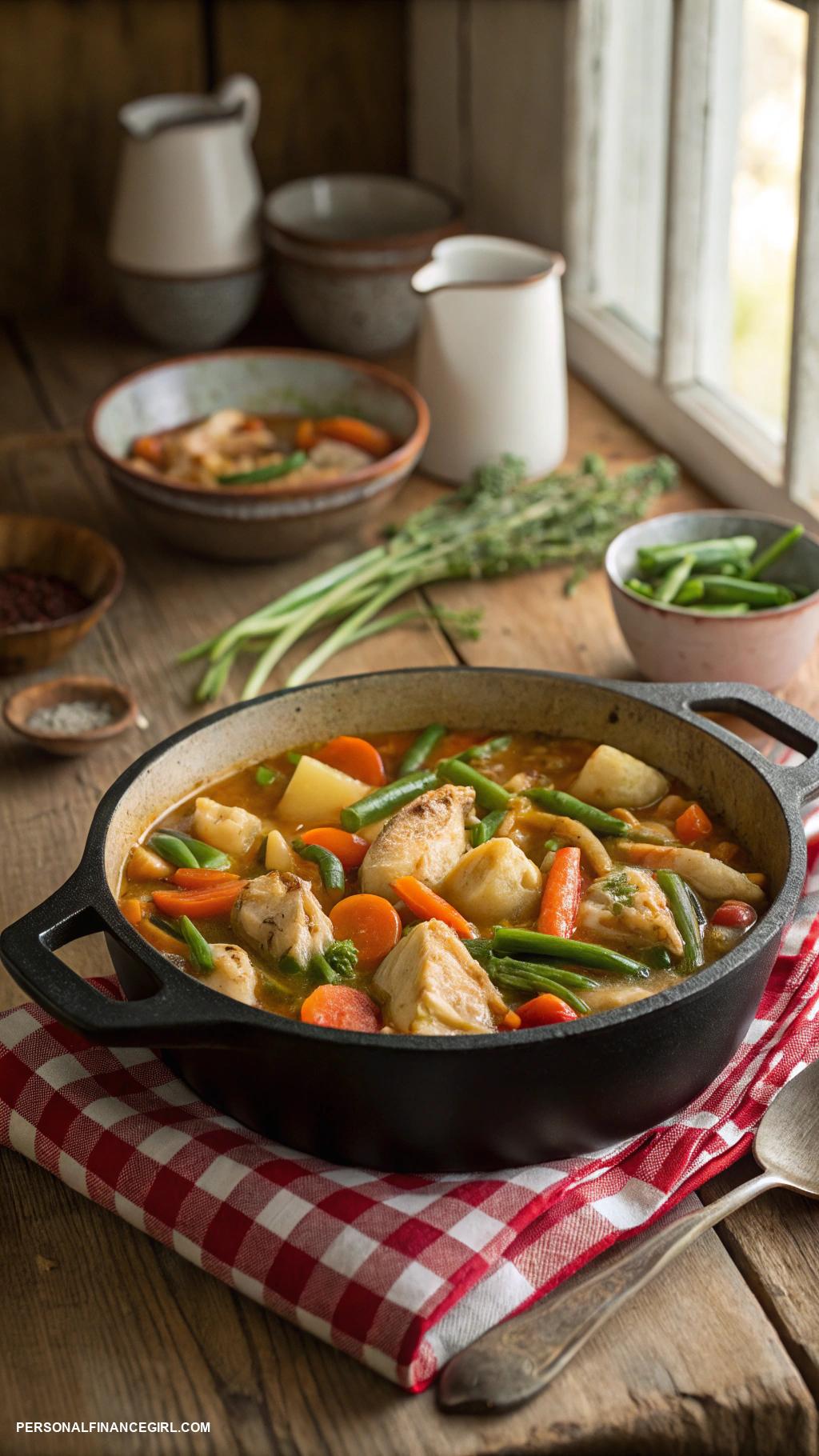 frugal chicken recipes One Pot Chicken and Vegetable Stew
