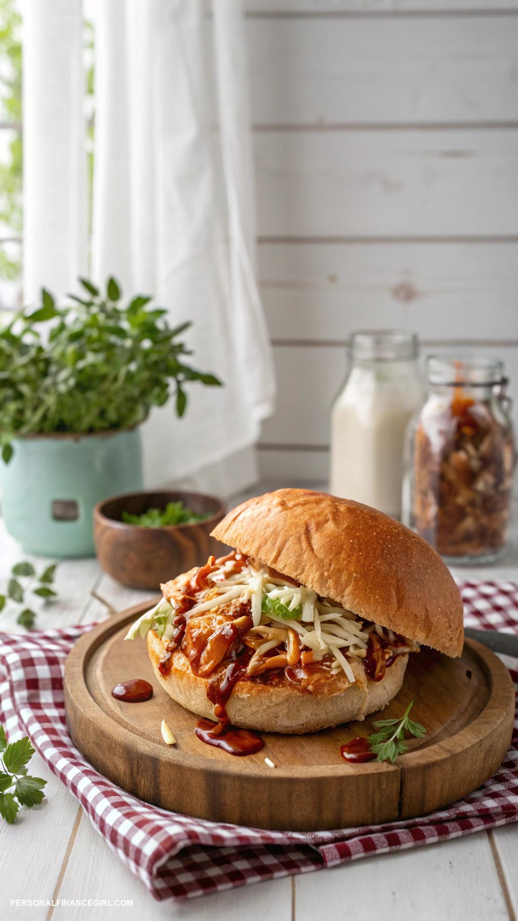 frugal chicken recipes Slow Cooker BBQ Chicken Sandwiches