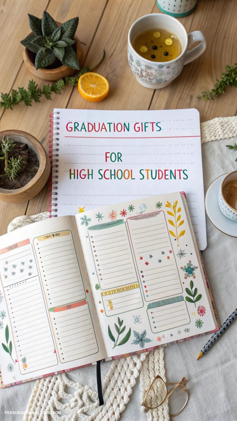 graduation gifts for high school Financial planning journal for tracking goals