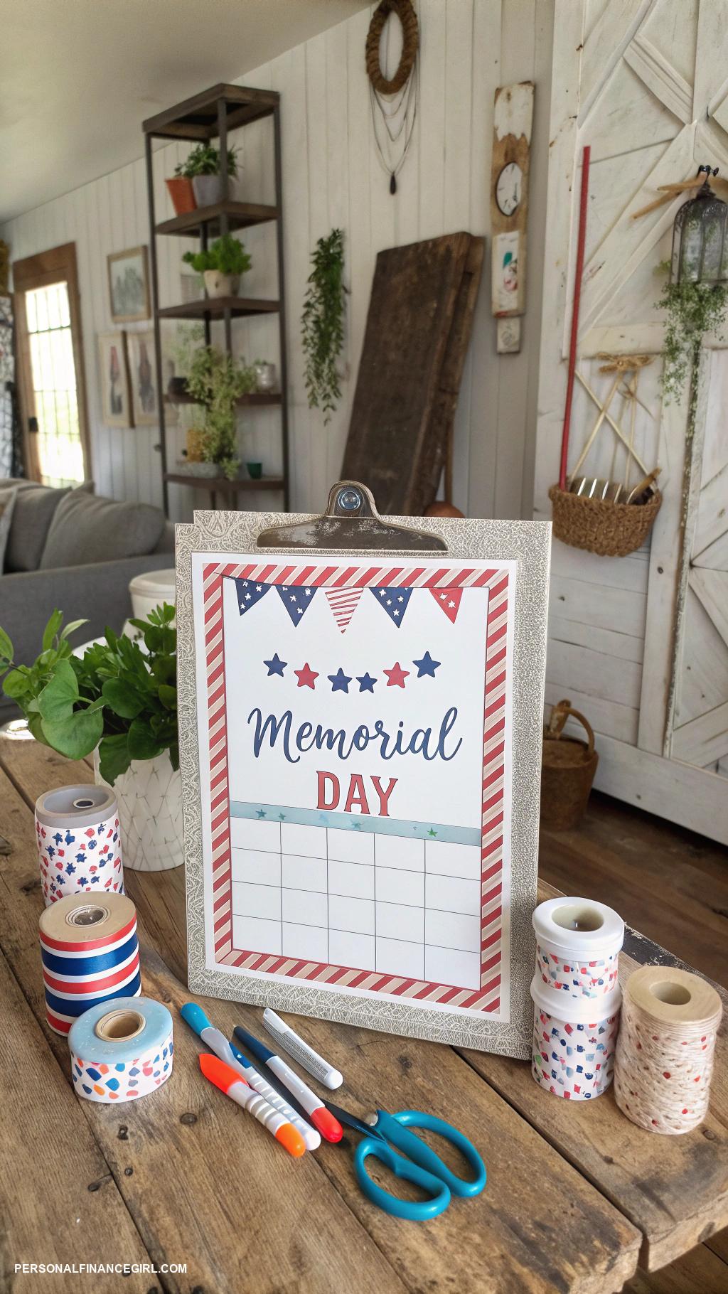 memorial day crafts DIY Memorial Day spending tracker