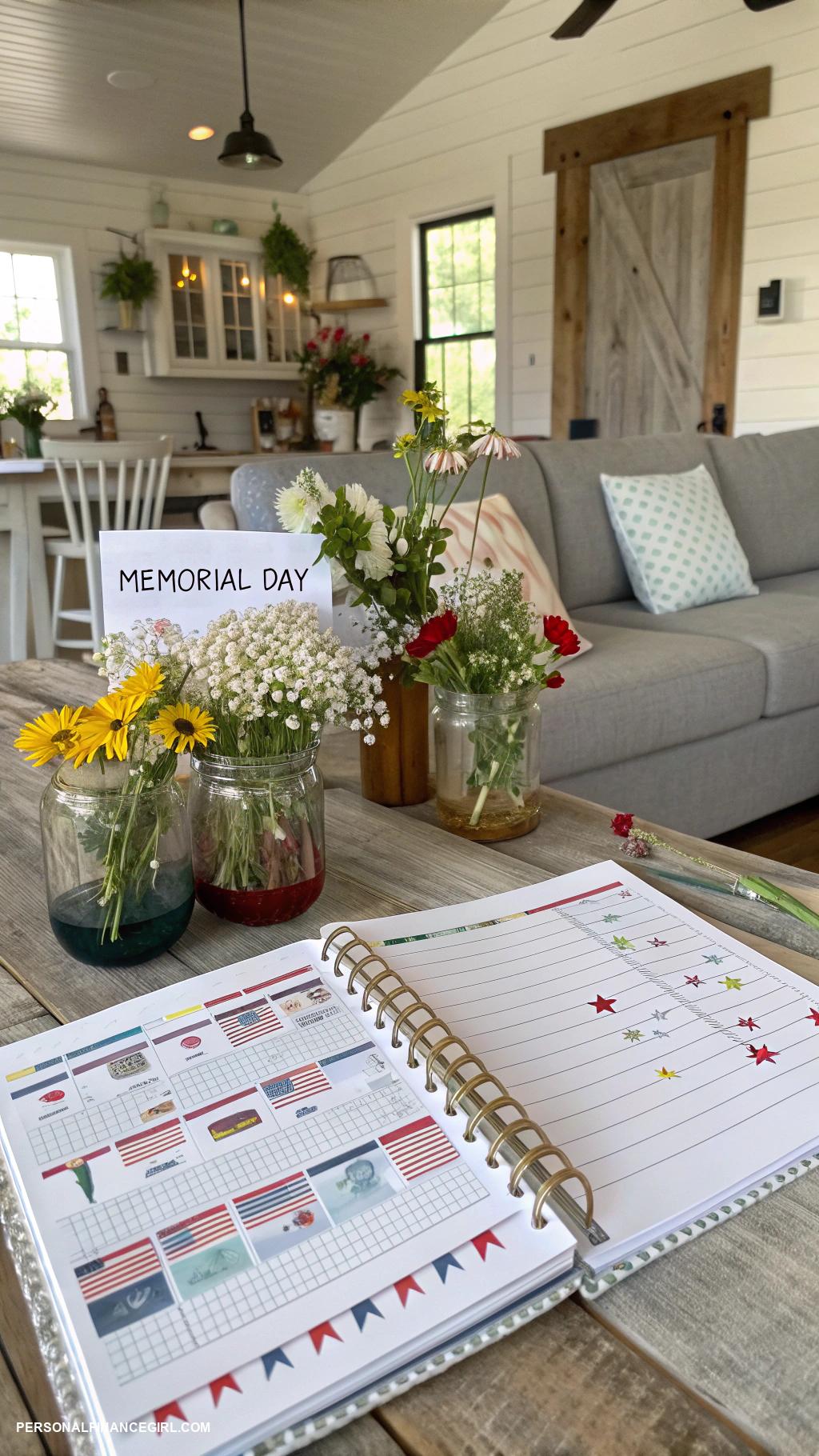 memorial day crafts Memorial Day budget planner scrapbook