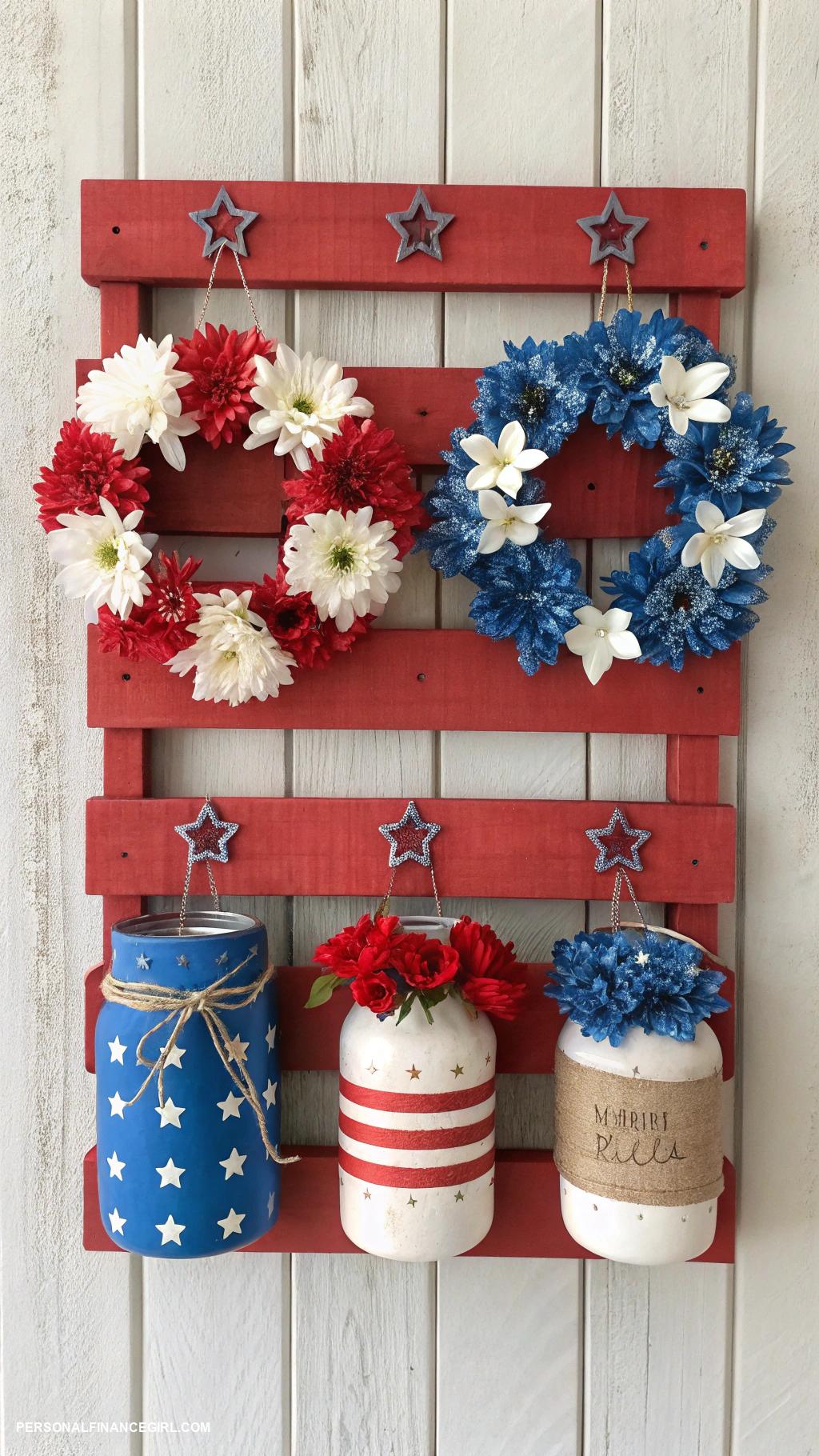 memorial day crafts Red white blue investment vision board