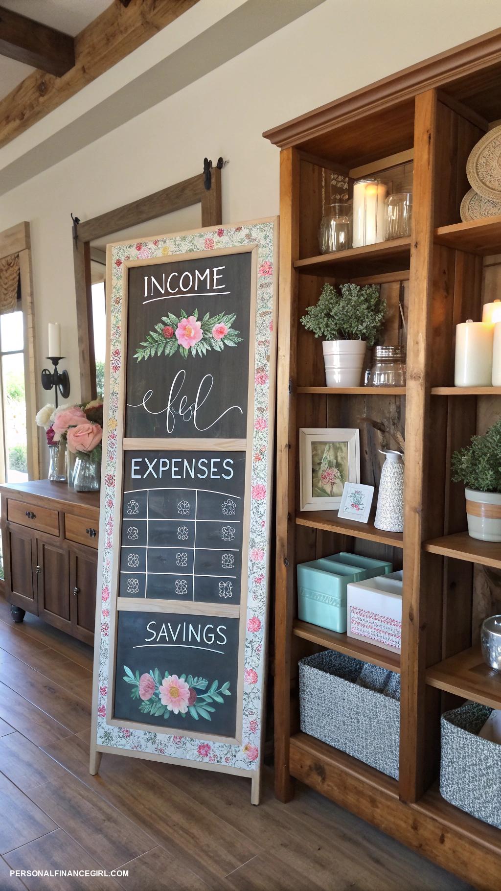 diy birthday gifts Custom monthly budget chalkboard for tracking