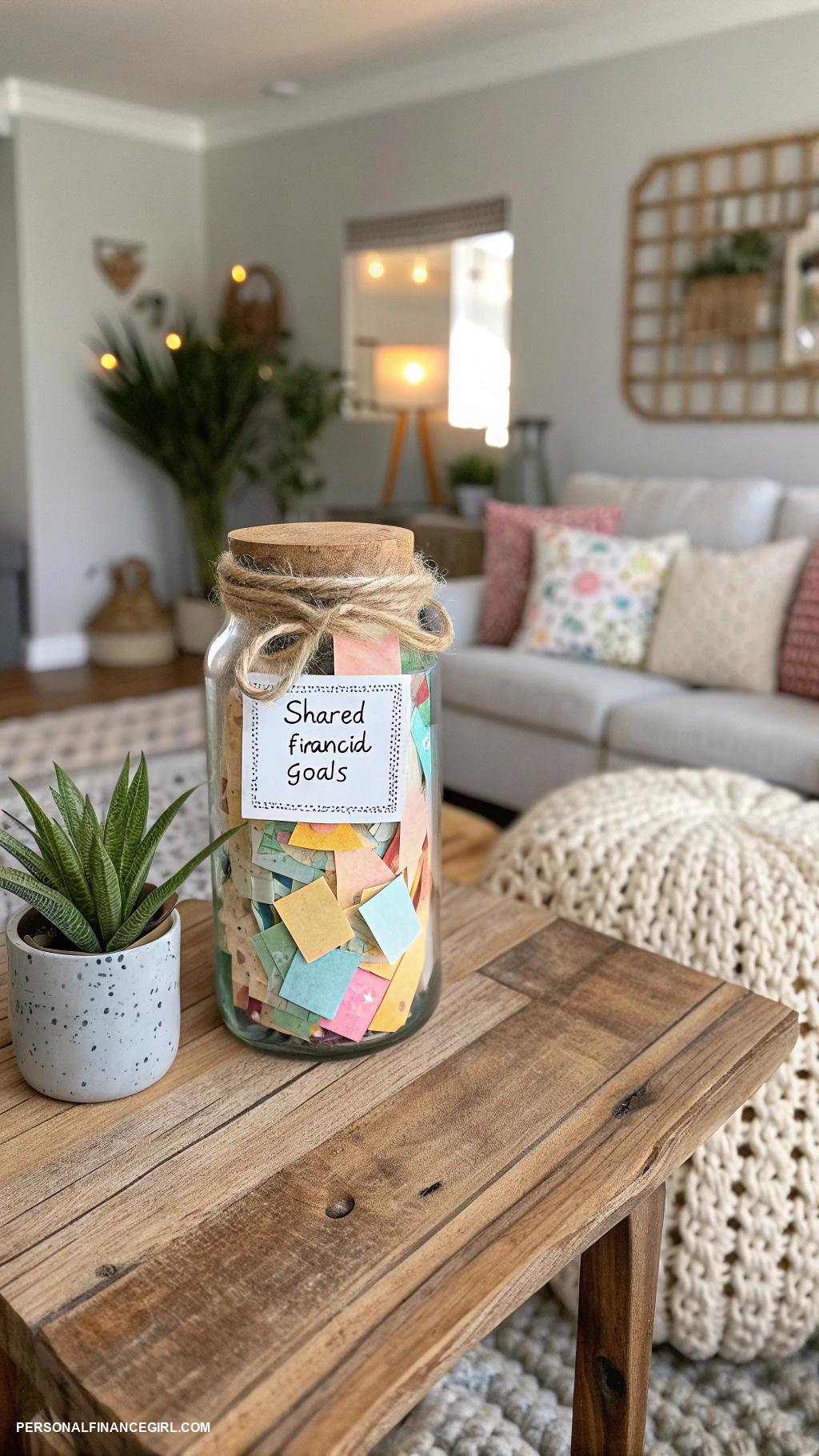 diy birthday gifts Memory jar filled with shared financial goals