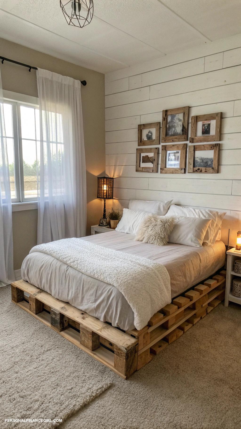 frugal bedroom ideas Build a pallet bed frame cheaply
