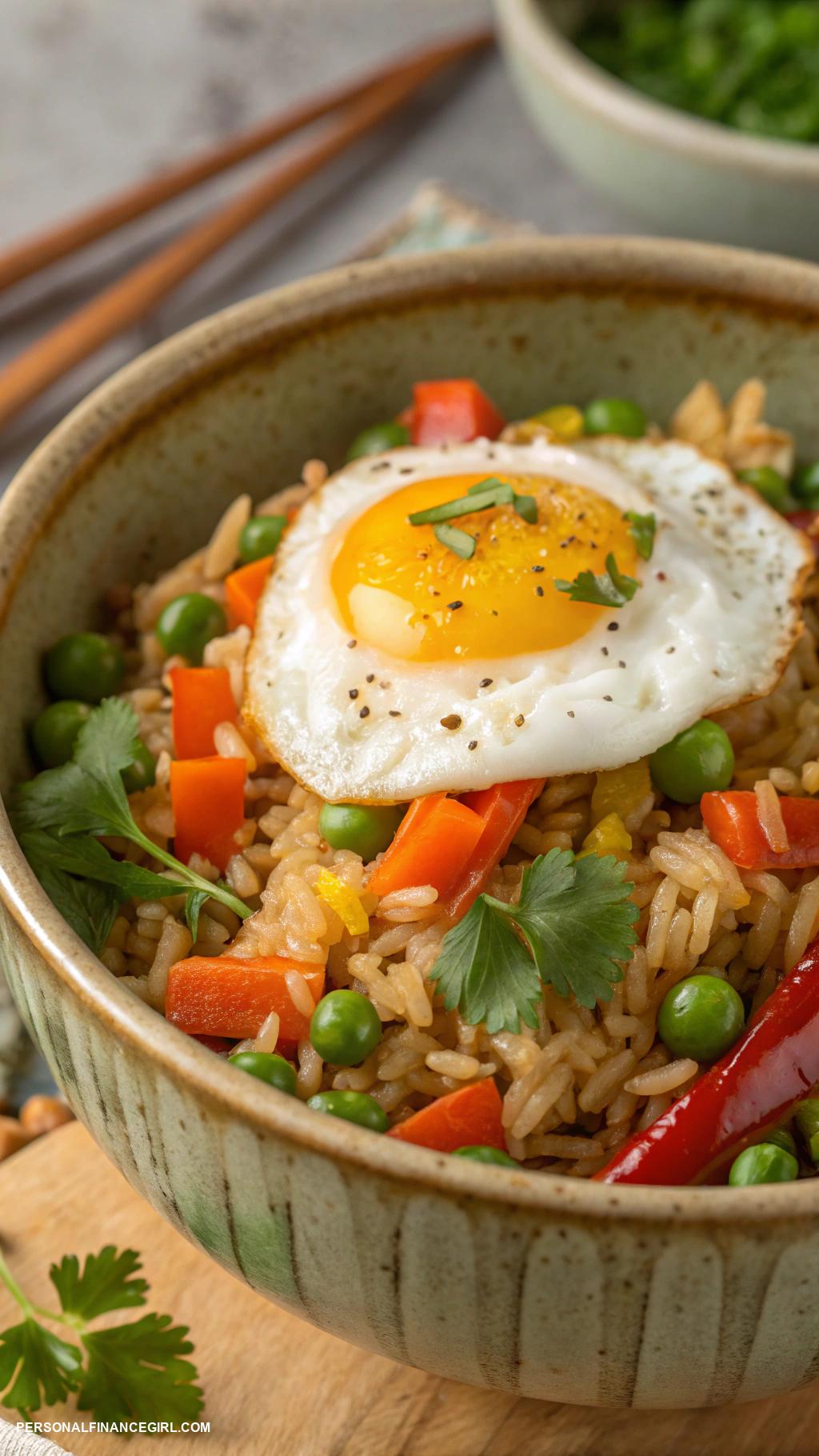 frugal kid friendly meals Egg fried rice with veggies