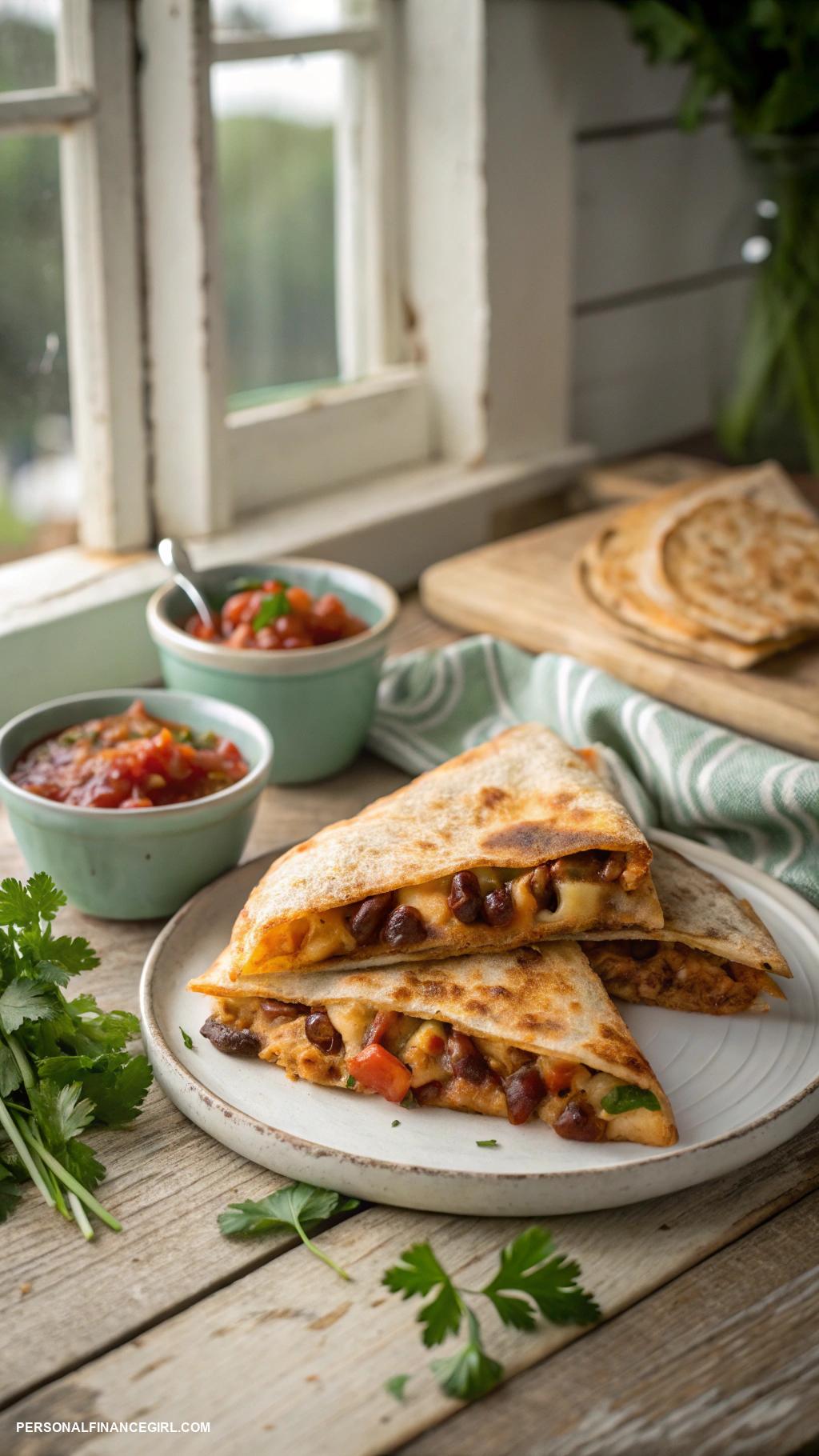 frugal kid friendly meals Quesadillas with cheese and beans