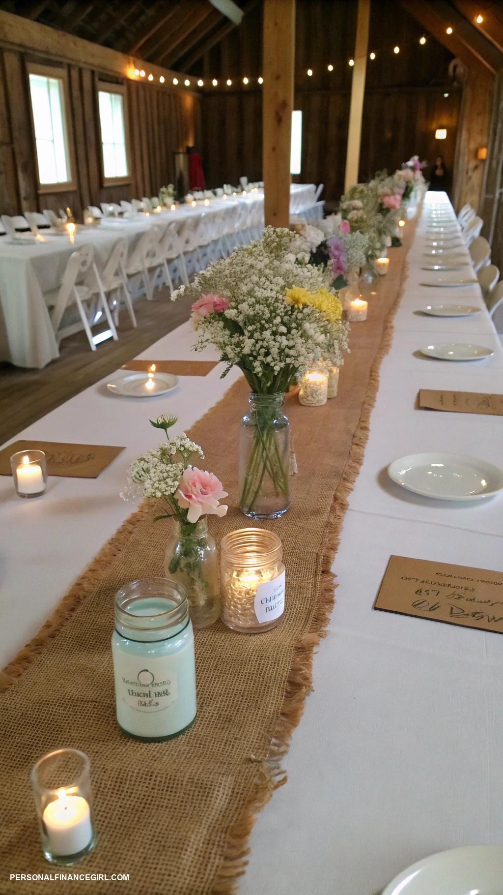 cheap wedding ideas Use homemade decorations and centerpieces