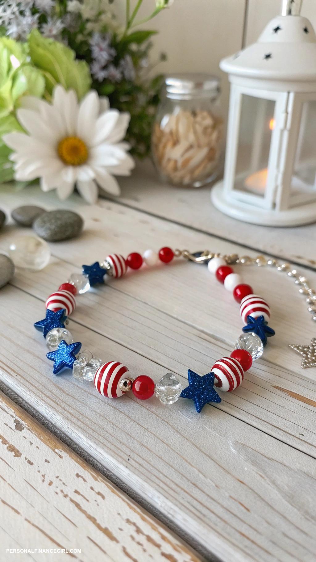 4th of july crafts Fourth of July themed bracelets