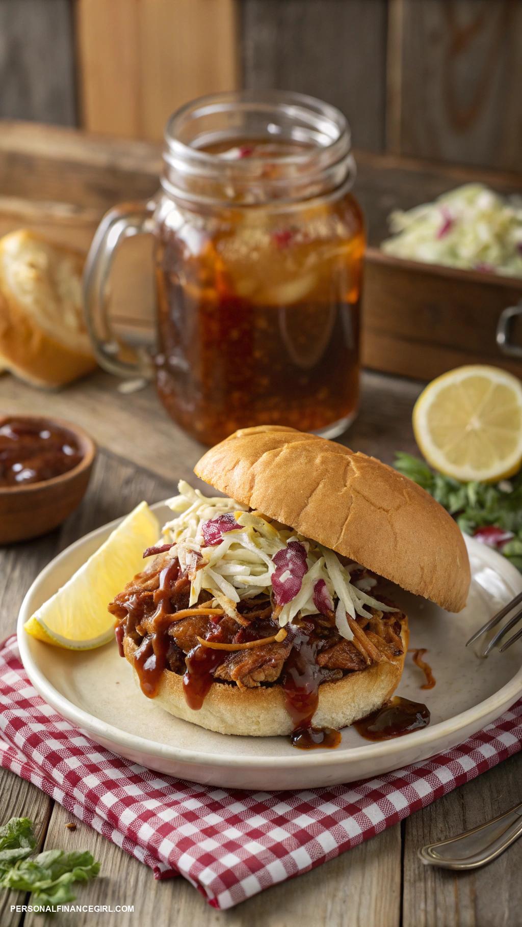 cheap crockpot recipes BBQ pulled pork sandwiches
