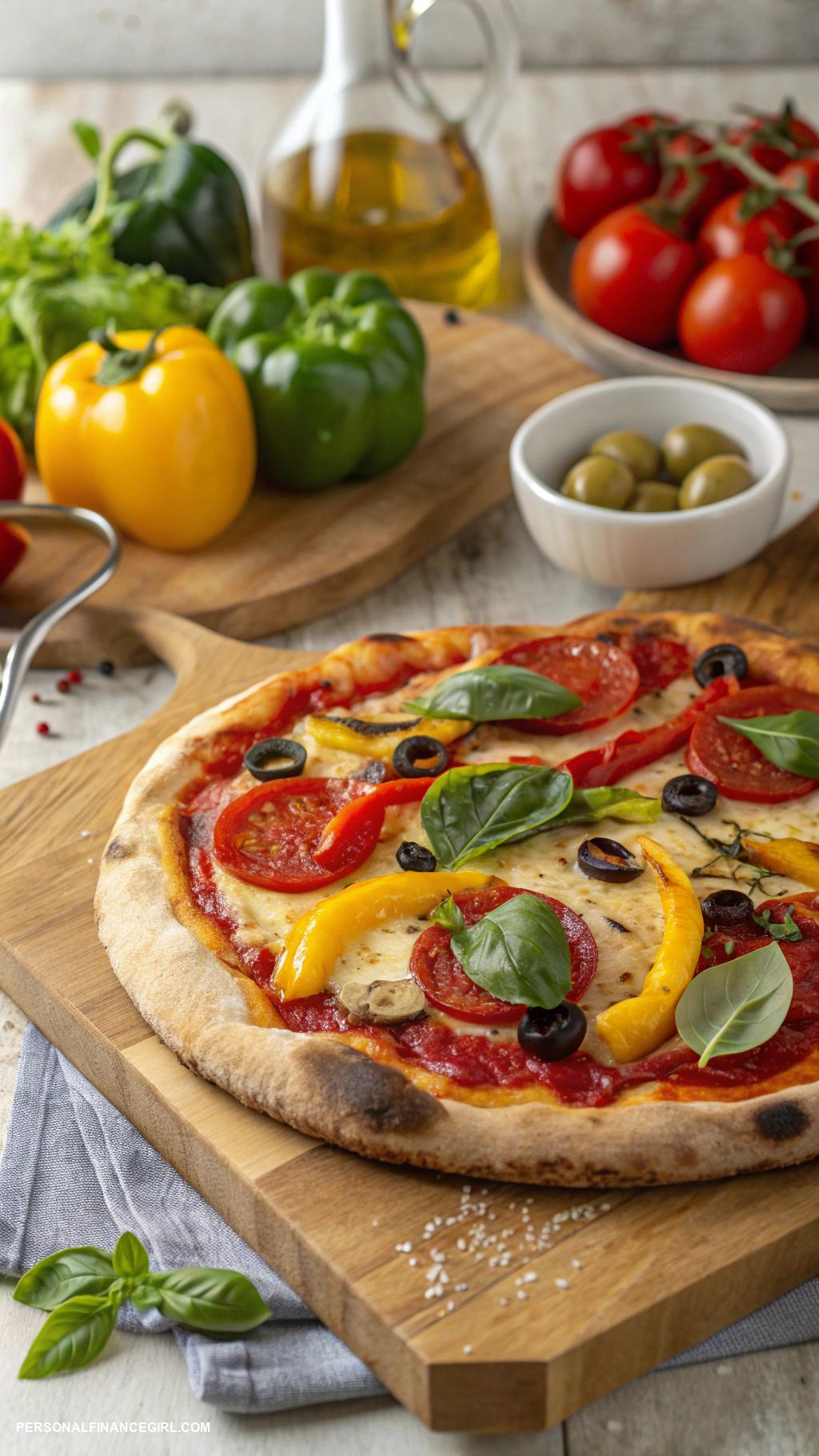 cheap dinners for a family Homemade pizza with assorted toppings