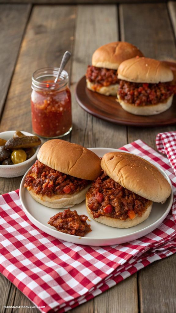 cheap dinners for a family Sloppy Joes on hamburger buns