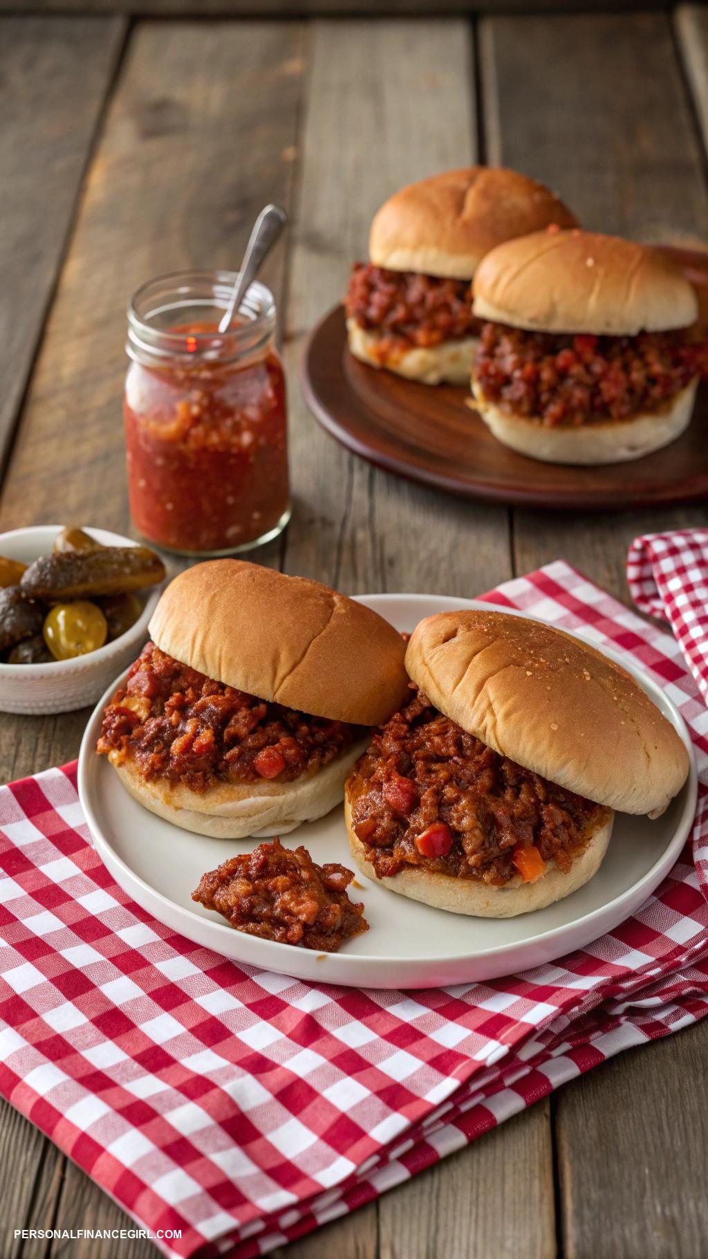 cheap dinners for a family Sloppy Joes on hamburger buns