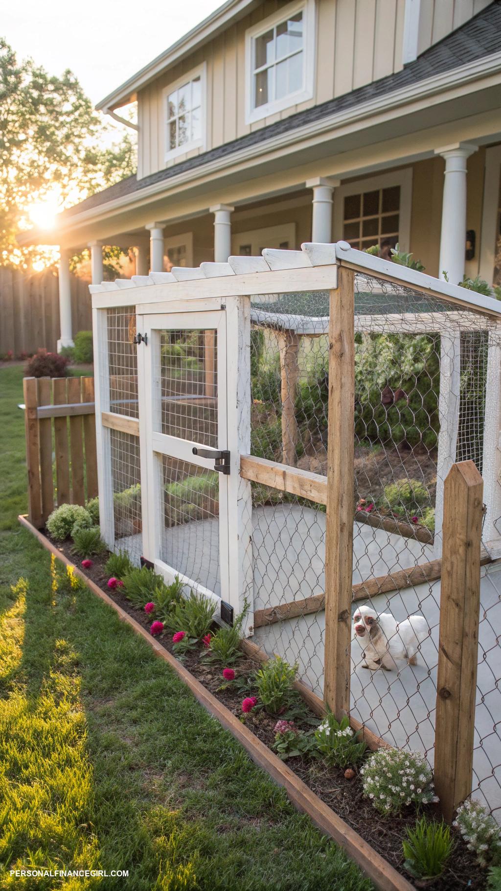cheap fence ideas Chicken wire for a simple pet enclosure