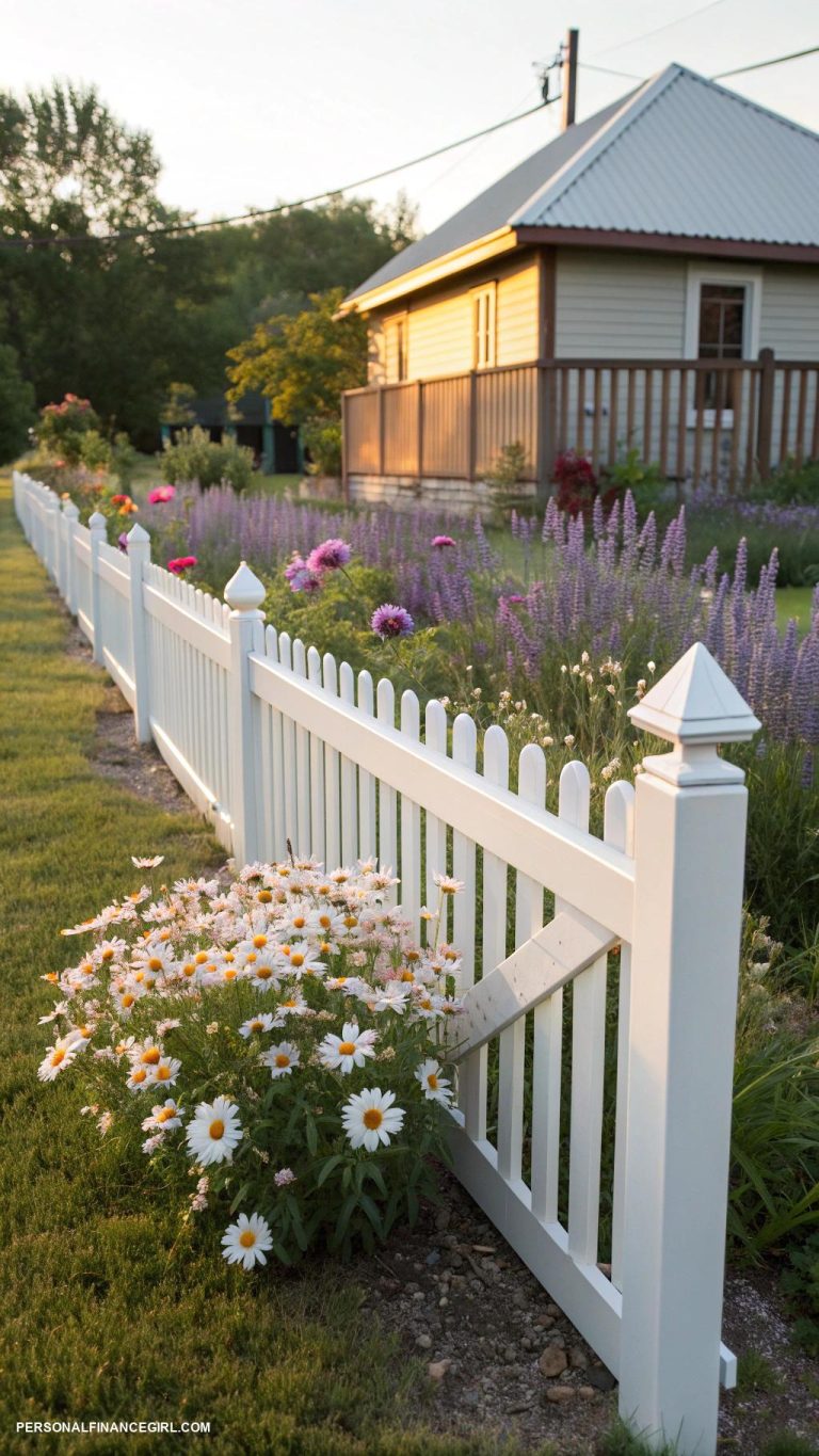cheap fence ideas Plastic garden fencing for easy installation