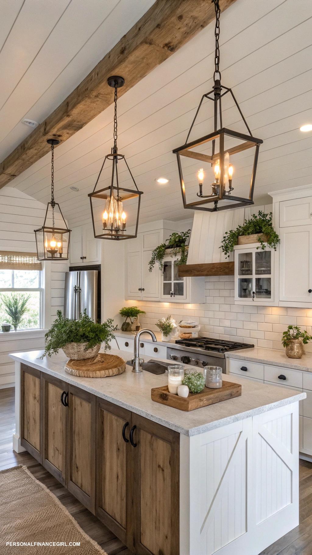 cheap kitchen remodel ideas Change light fixtures for modern flair