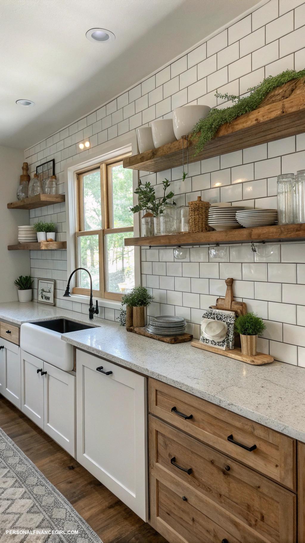 cheap kitchen remodel ideas Install peel and stick backsplash tiles