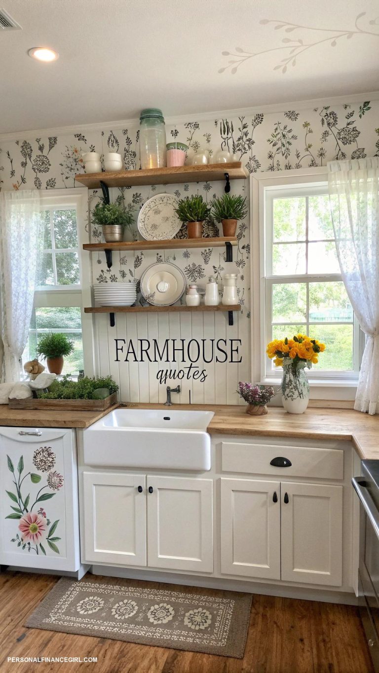 cheap kitchen remodel ideas Use vinyl decals for artistic designs