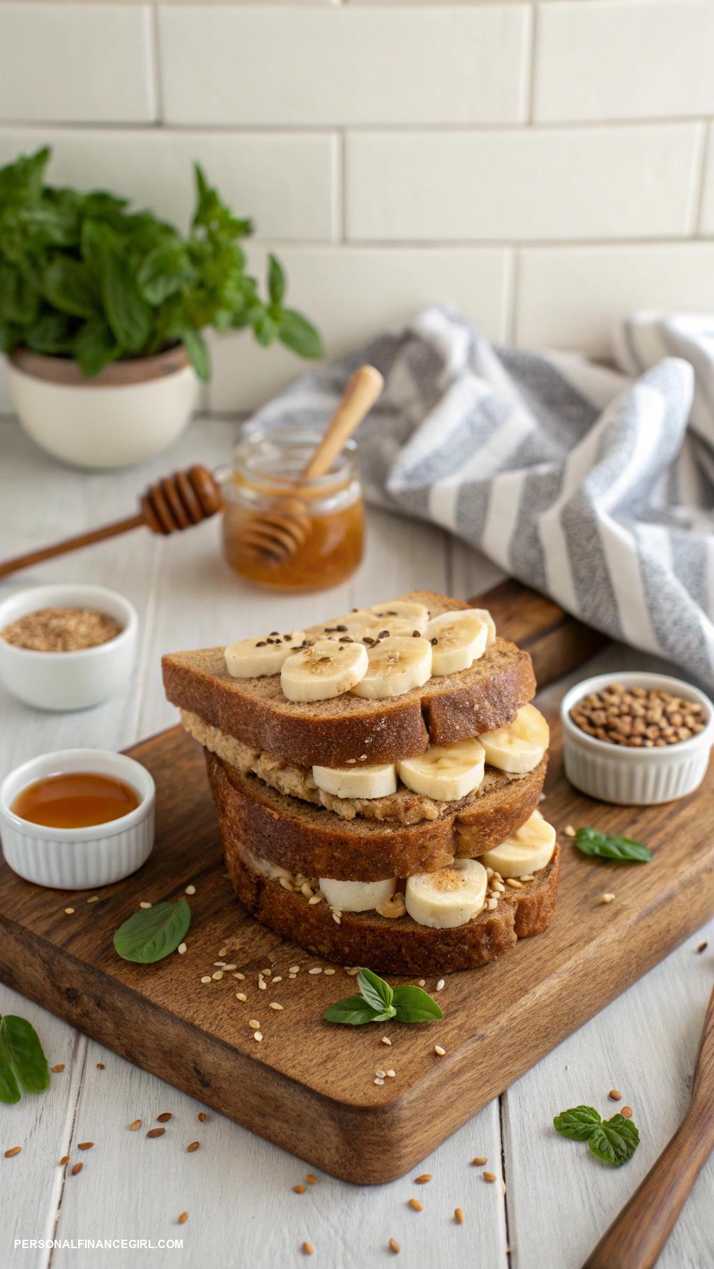 cheap lunch ideas Peanut butter and banana sandwich