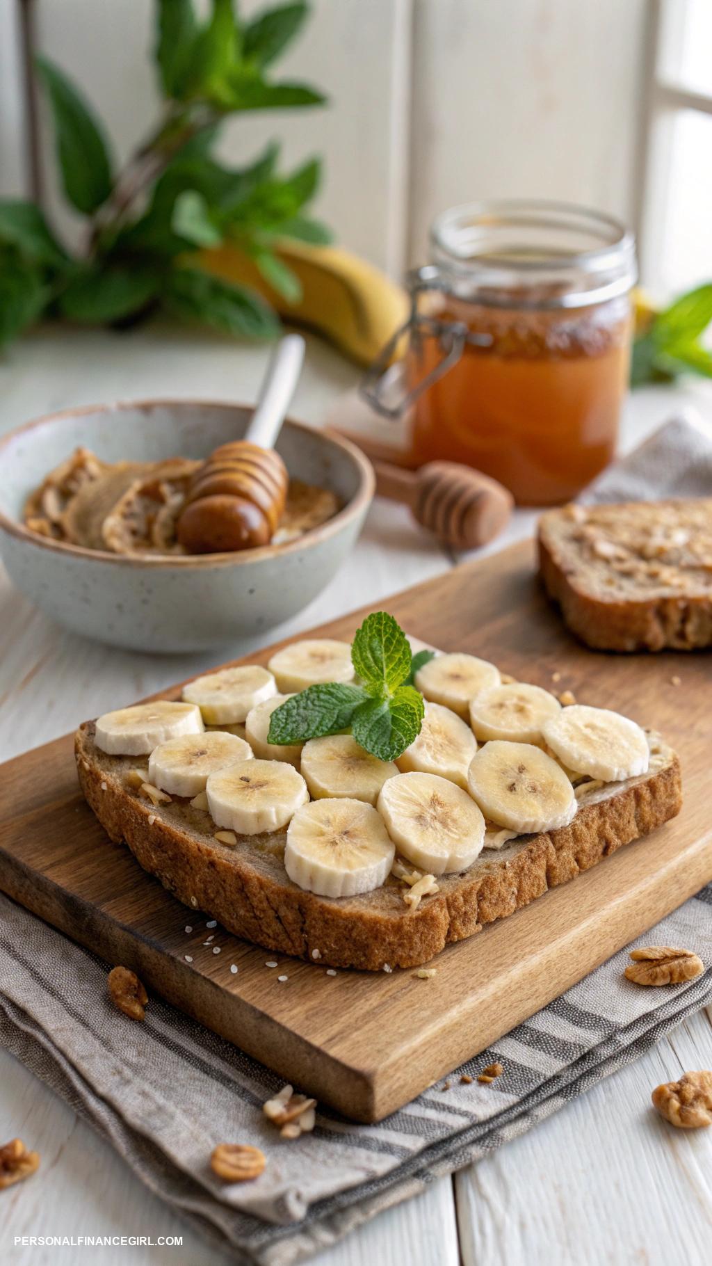 cheap meals Peanut butter banana toast
