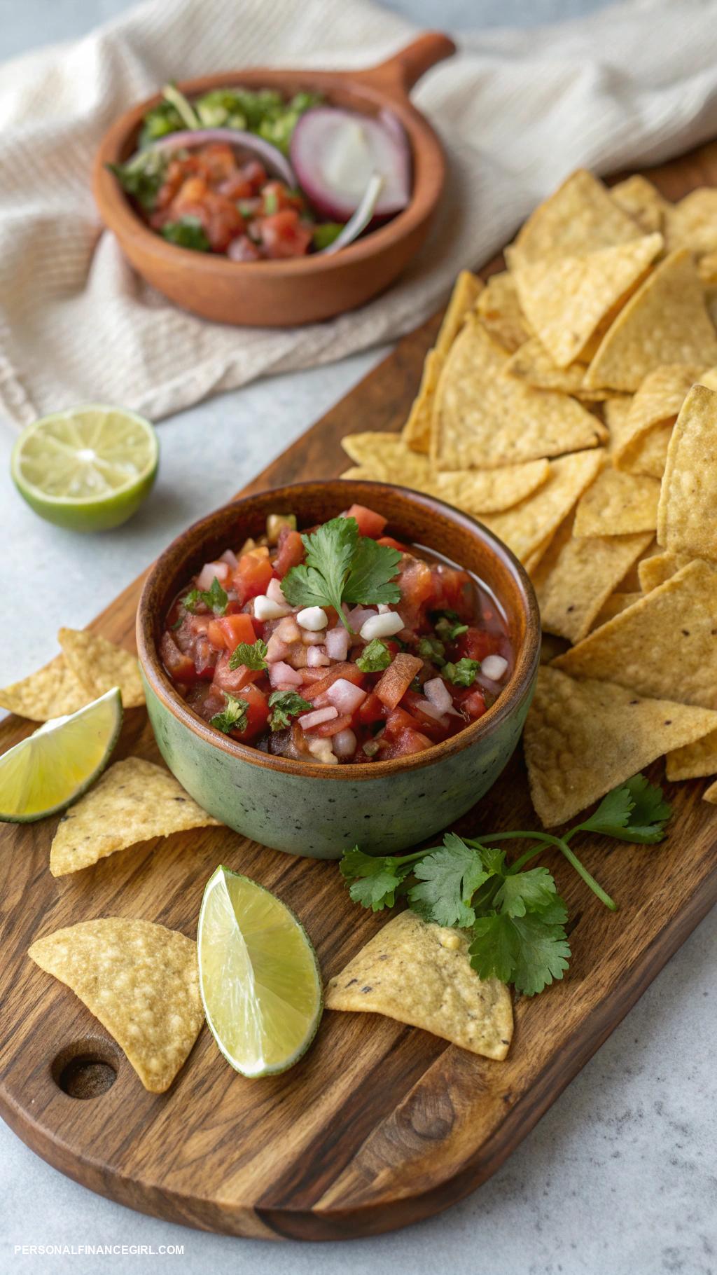 cheap party food for a crowd Chips and salsa combo
