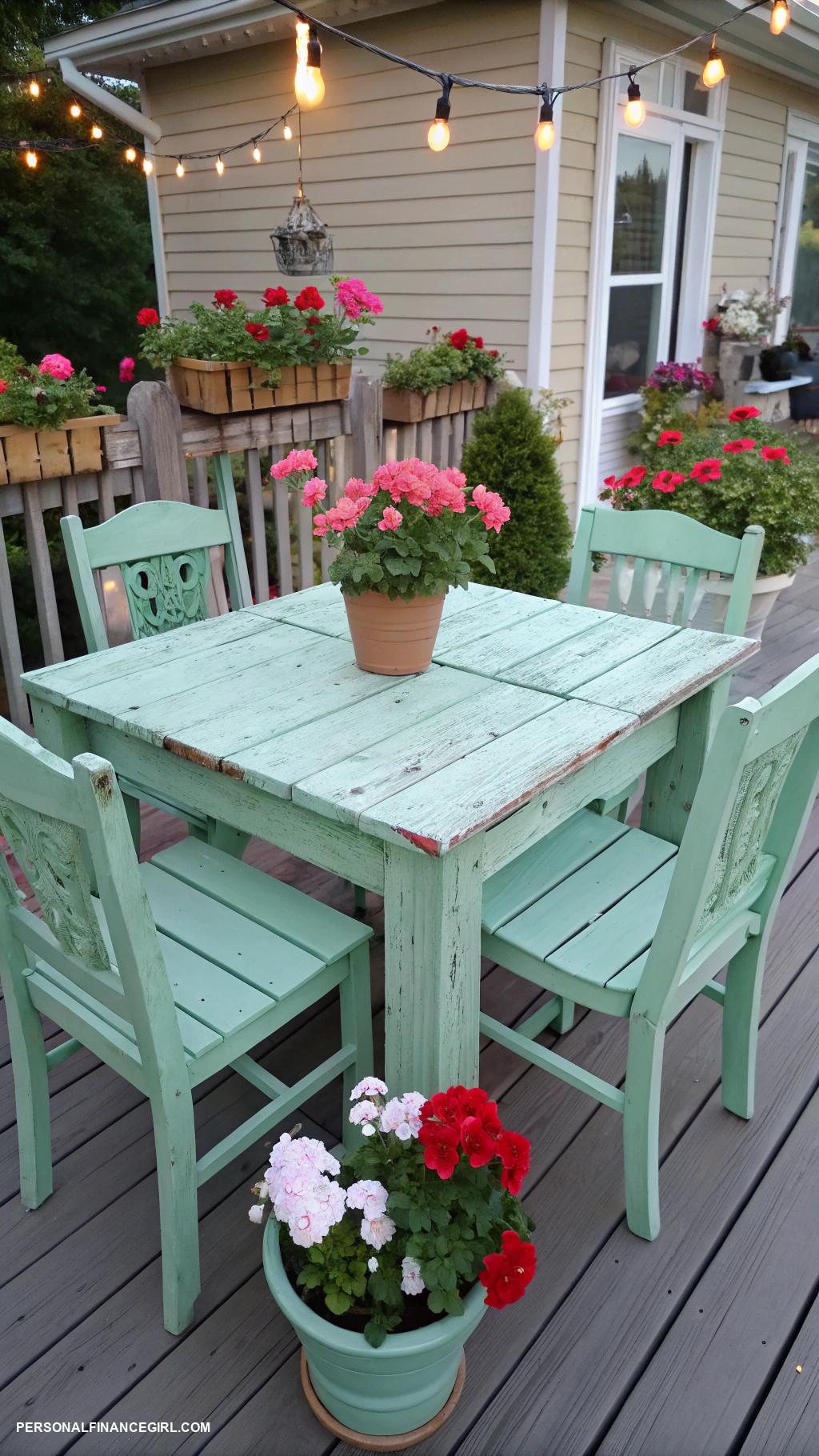 cheap patio ideas on a budget Paint old furniture for a fresh look