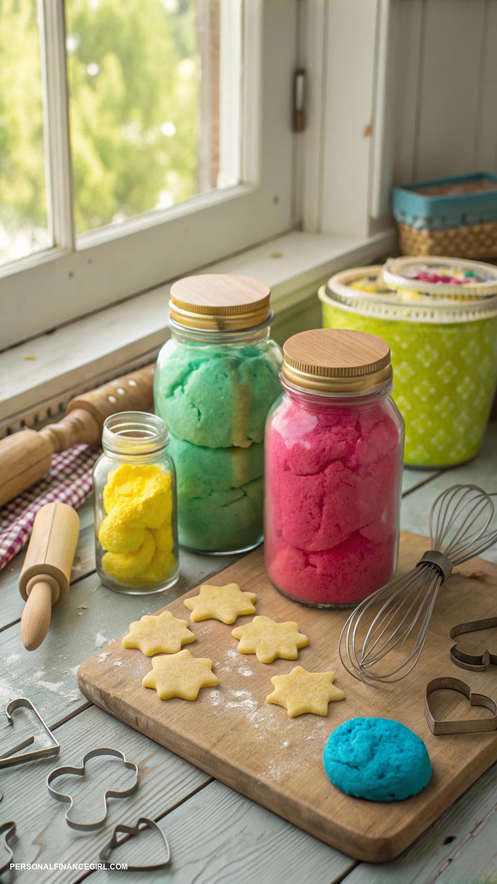 cheap summer crafts for kids Homemade play dough in fun colors