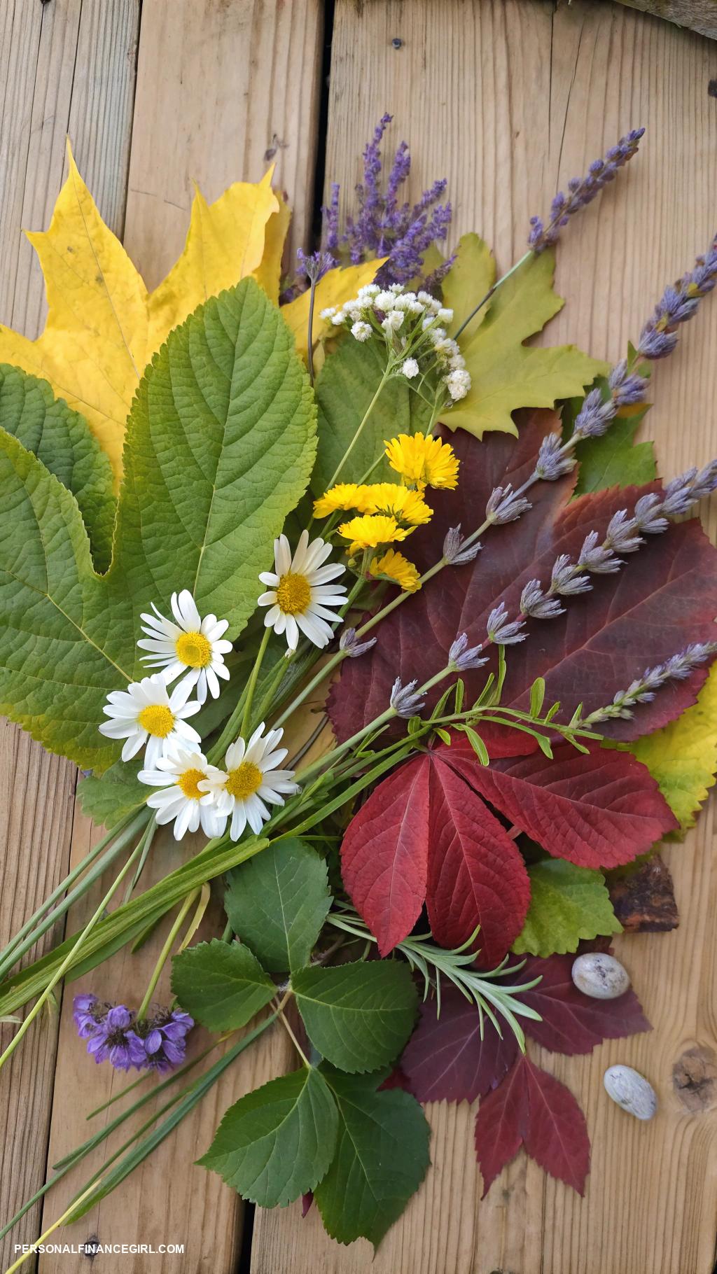 cheap summer crafts for kids Nature collage with leaves and flowers