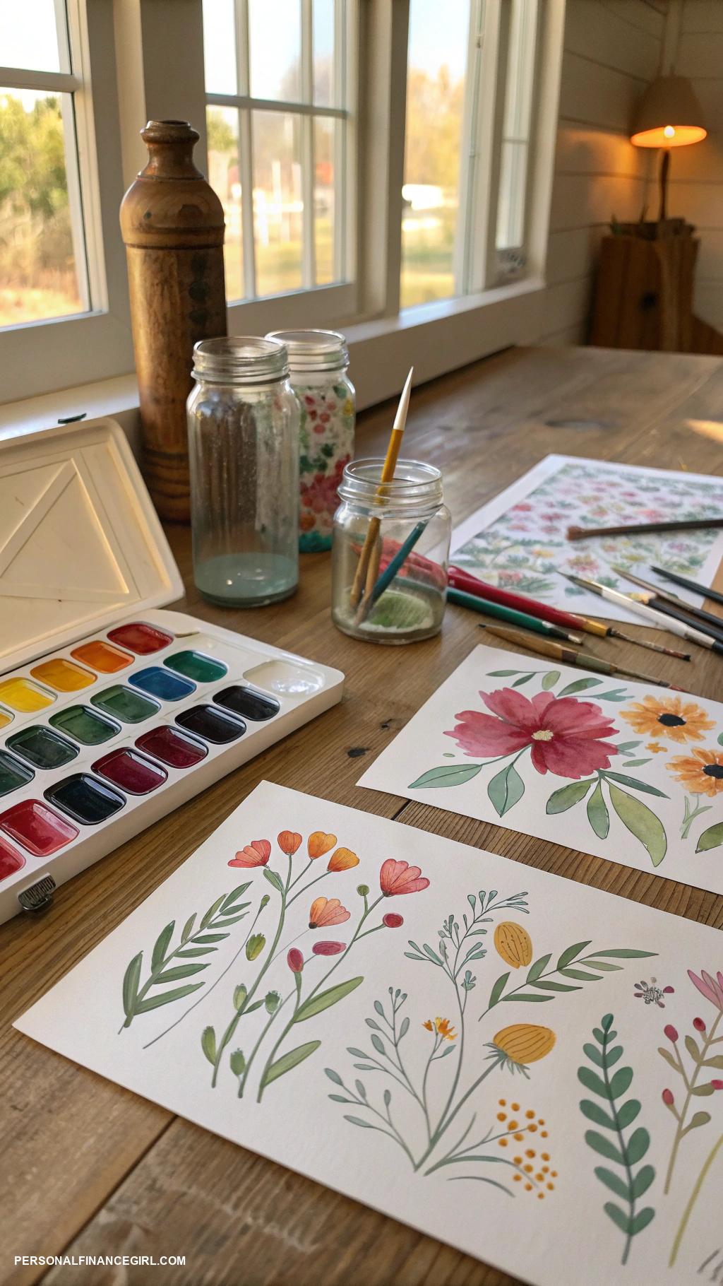 cheap suncatcher diy craft Watercolor paint on transparency sheets