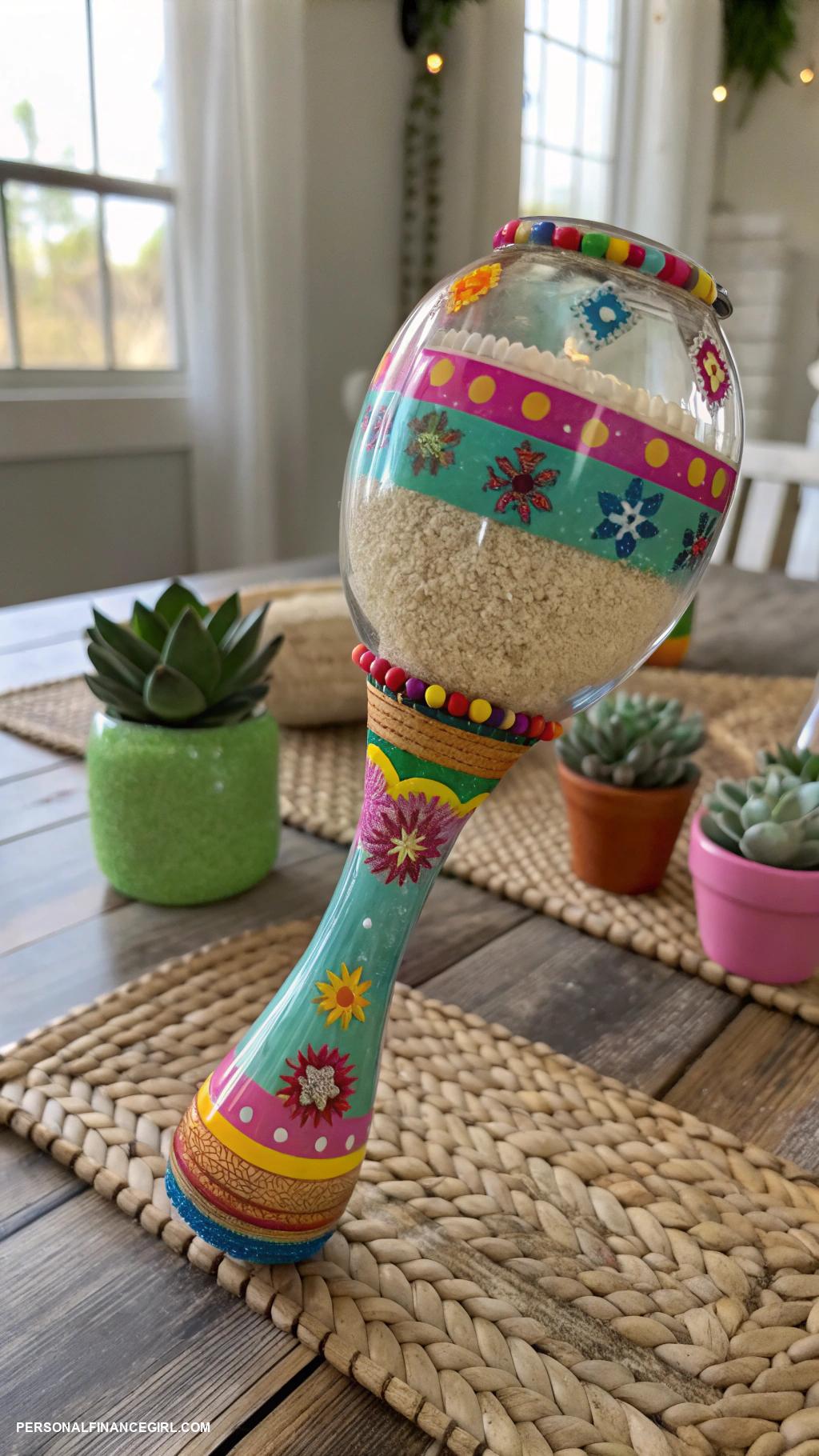 cinco de mayo crafts DIY maracas using plastic bottles