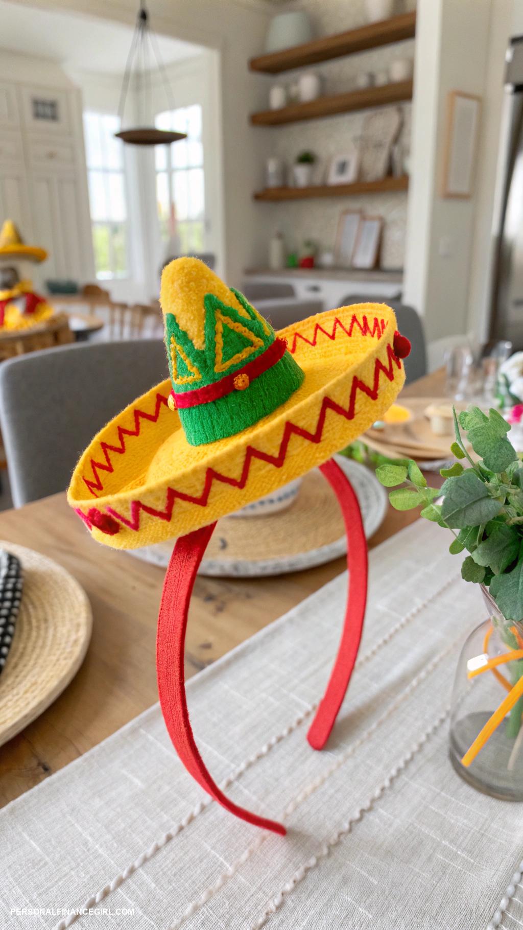 cinco de mayo crafts Felt sombrero headbands for kids