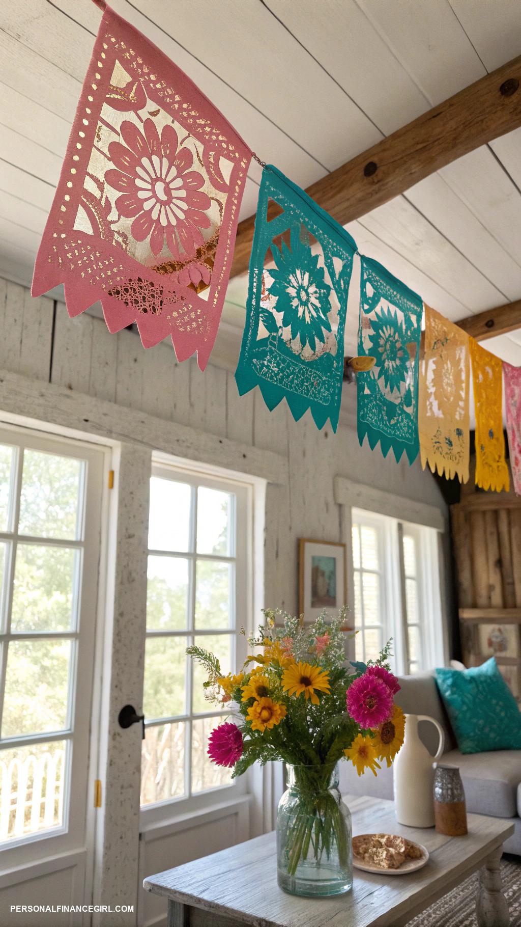 cinco de mayo crafts Hand painted papel picado banners