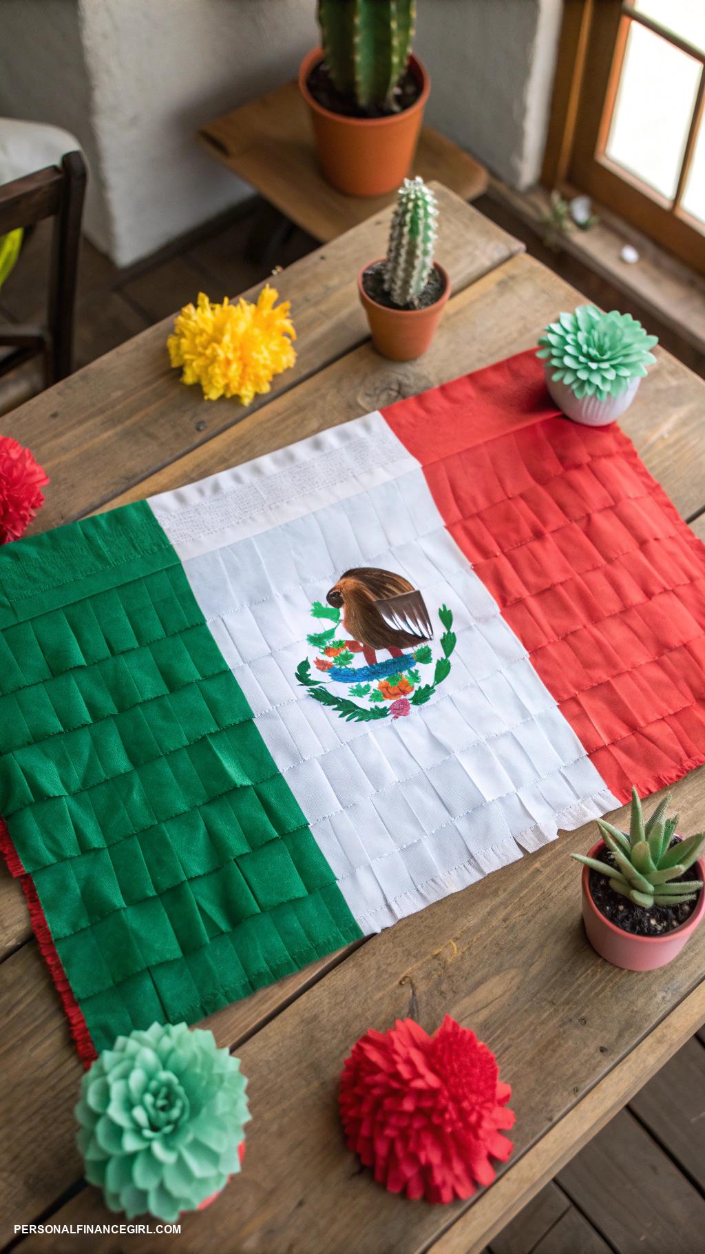cinco de mayo crafts Mexican flag made from construction paper