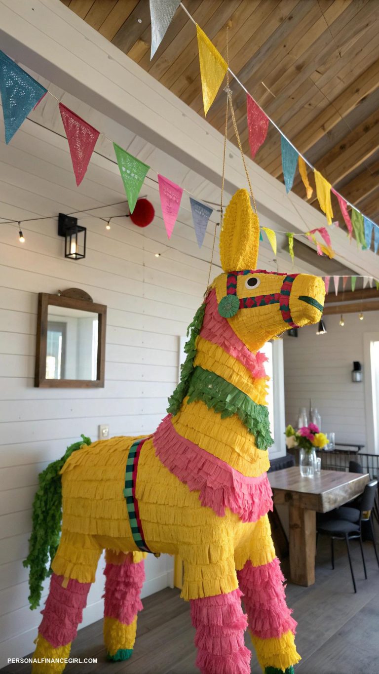 cinco de mayo crafts Paper mache piyata in festive colors