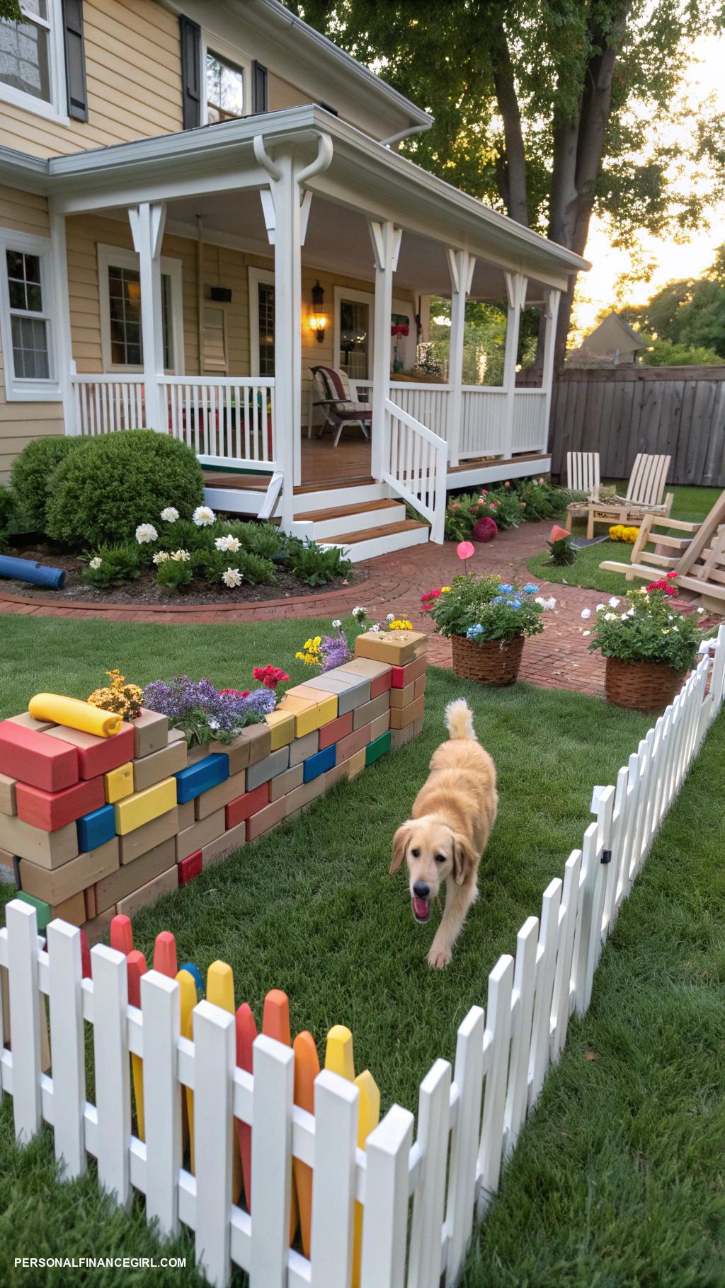 diy dog run for cheap Create a run using household bricks
