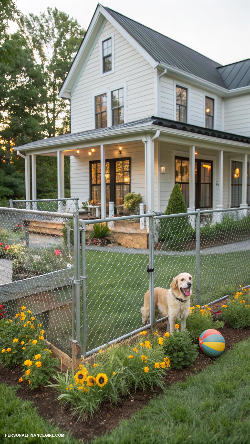 diy dog run for cheap Repurpose old chain link fencing sections
