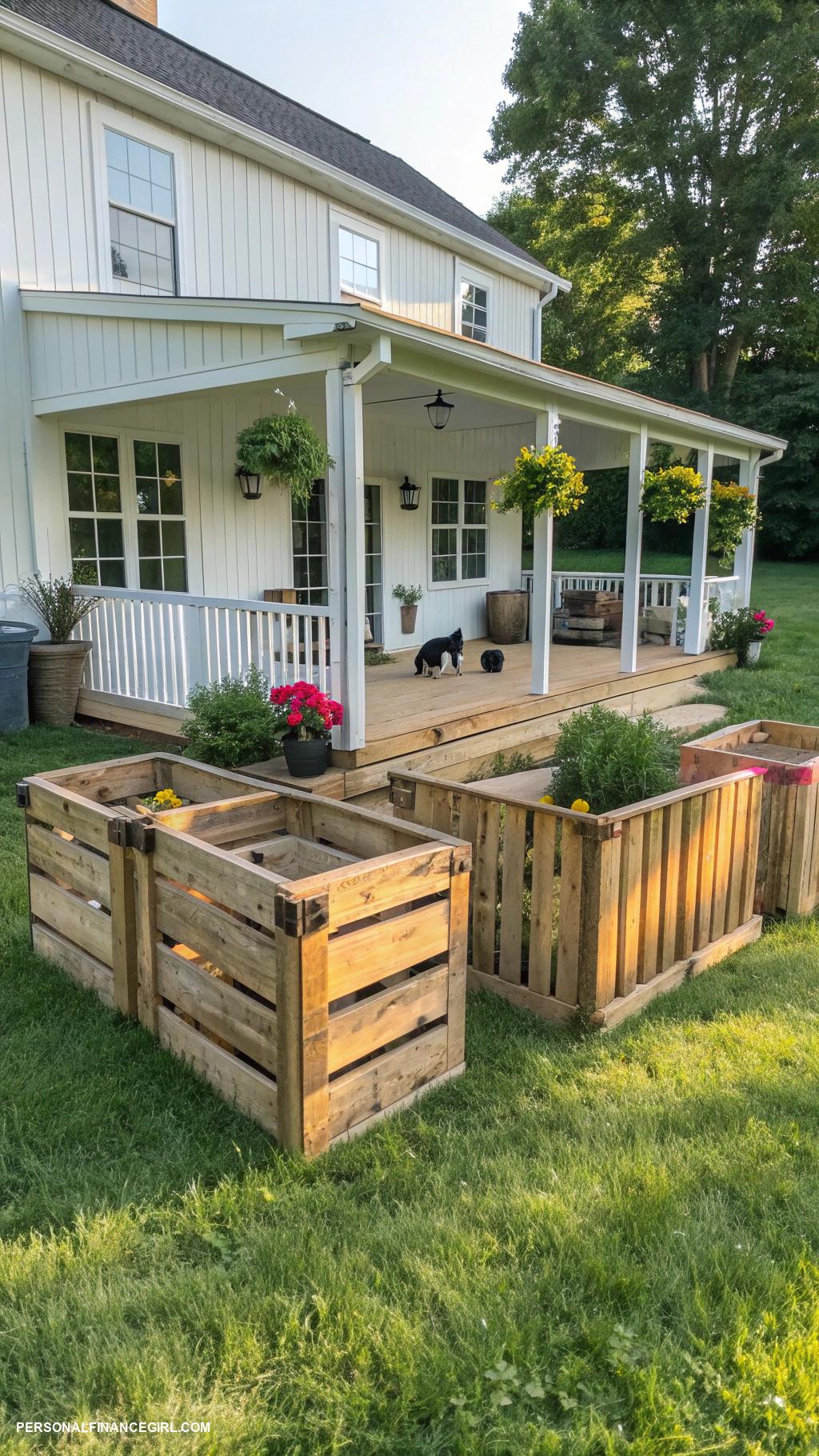 diy dog run for cheap Use wooden pallets to create boundaries