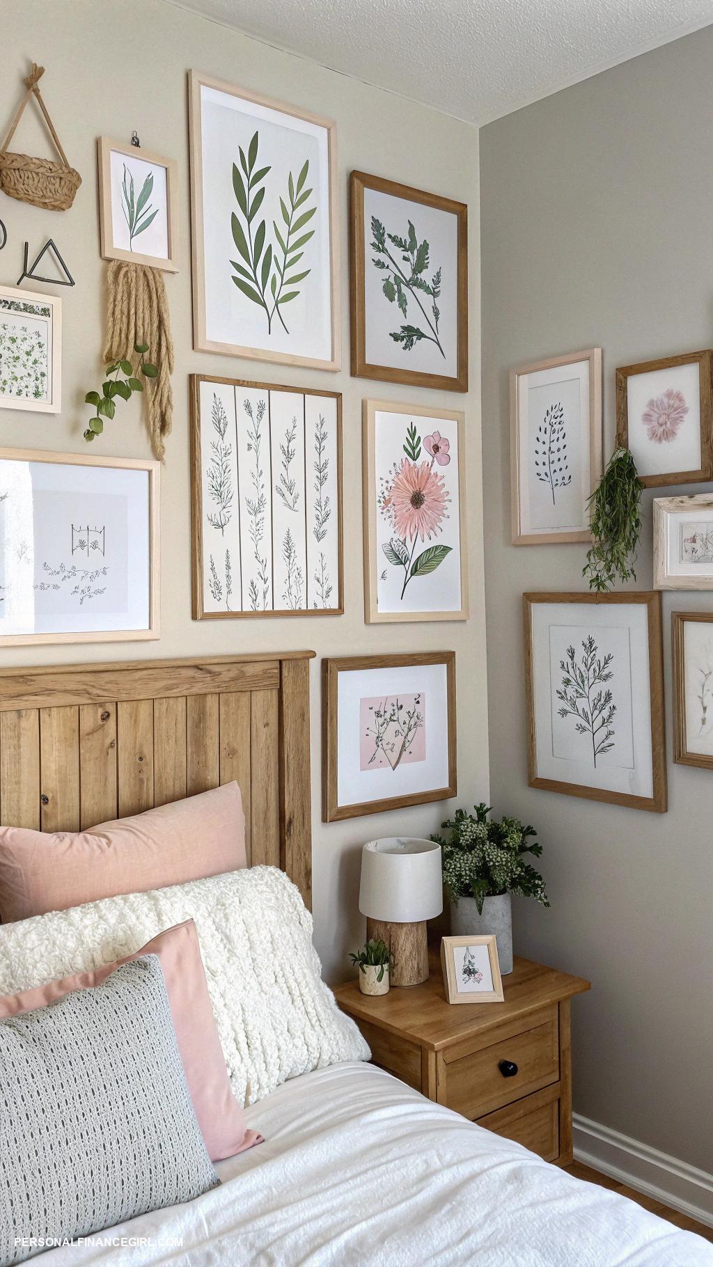 cheap bedroom decor ideas Create a gallery wall with prints