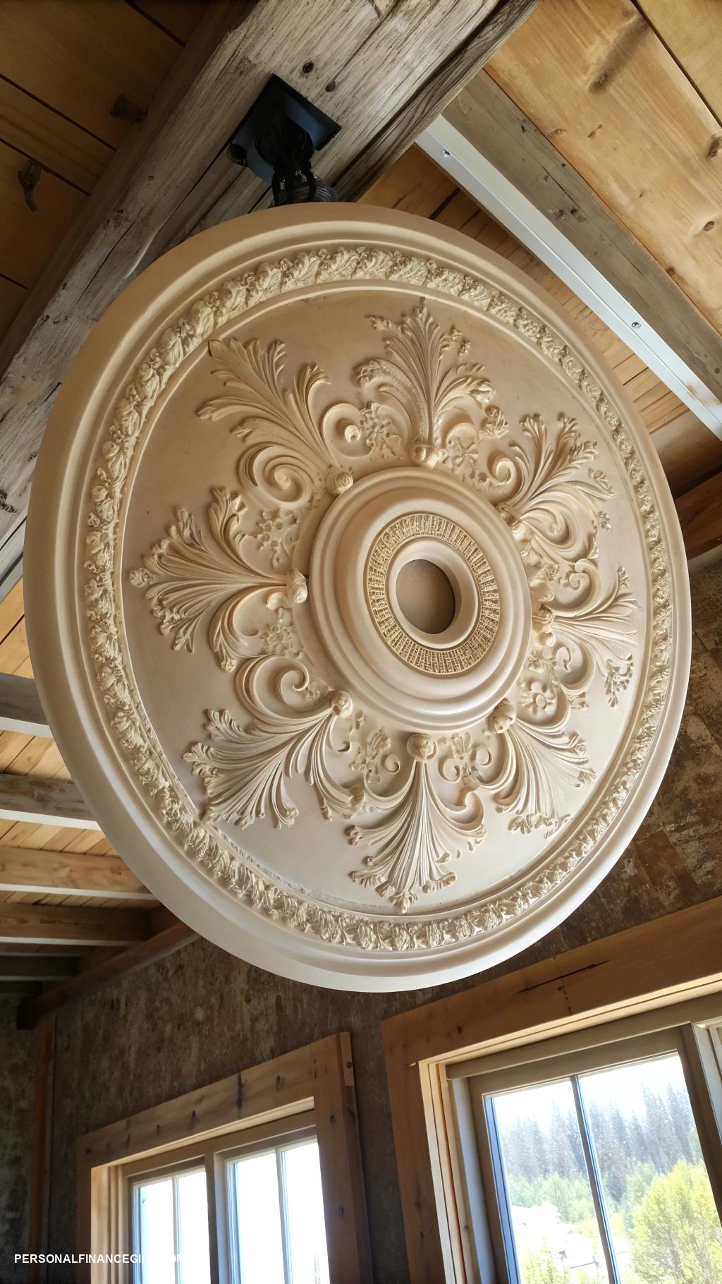 cheap ceiling ideas diy Glue ceiling medallions for artistic flair