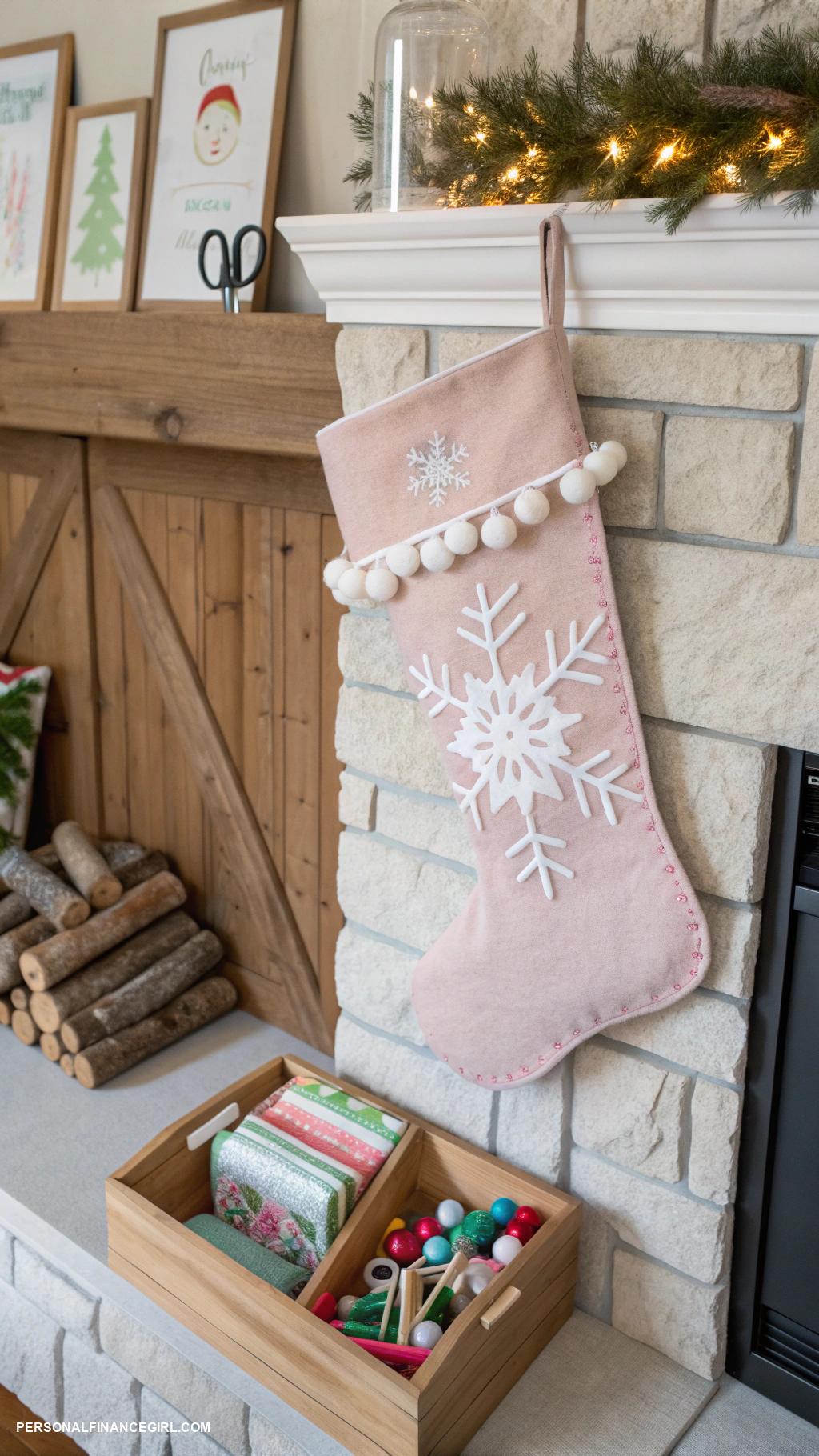 cheap christmas crafts for kids Felt Christmas stockings for decorating