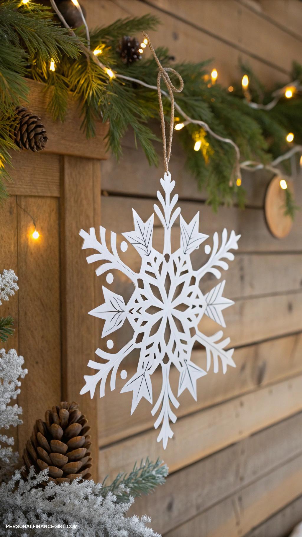 cheap christmas crafts for kids Paper snowflakes from white paper