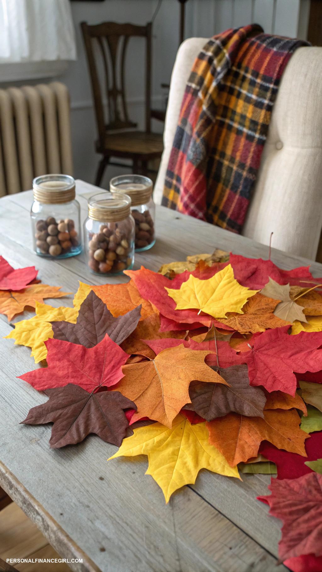 cheap fall crafts for kids Colorful tissue paper fall leaves