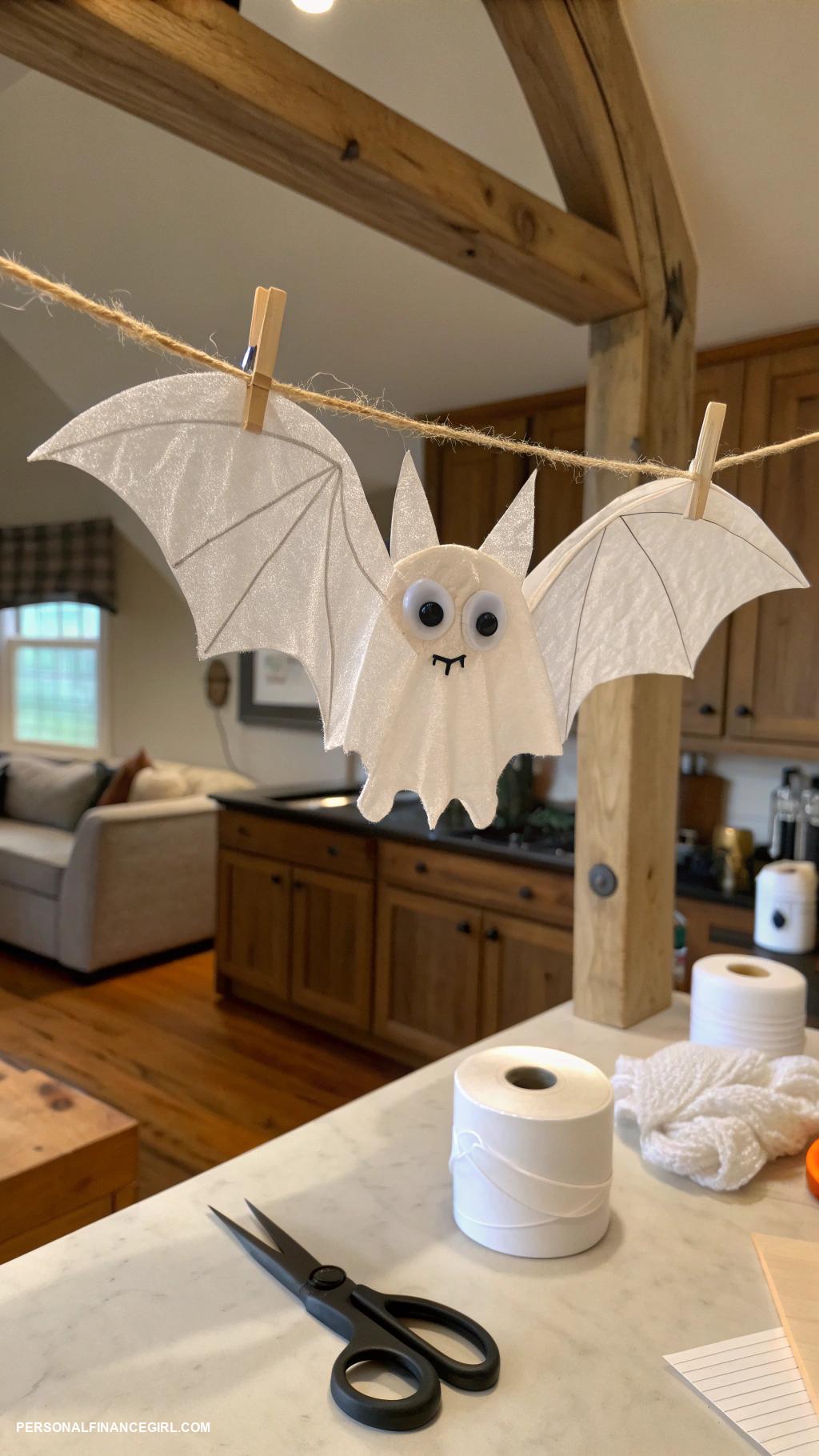 cheap halloween crafts for kids Coffee filter bats
