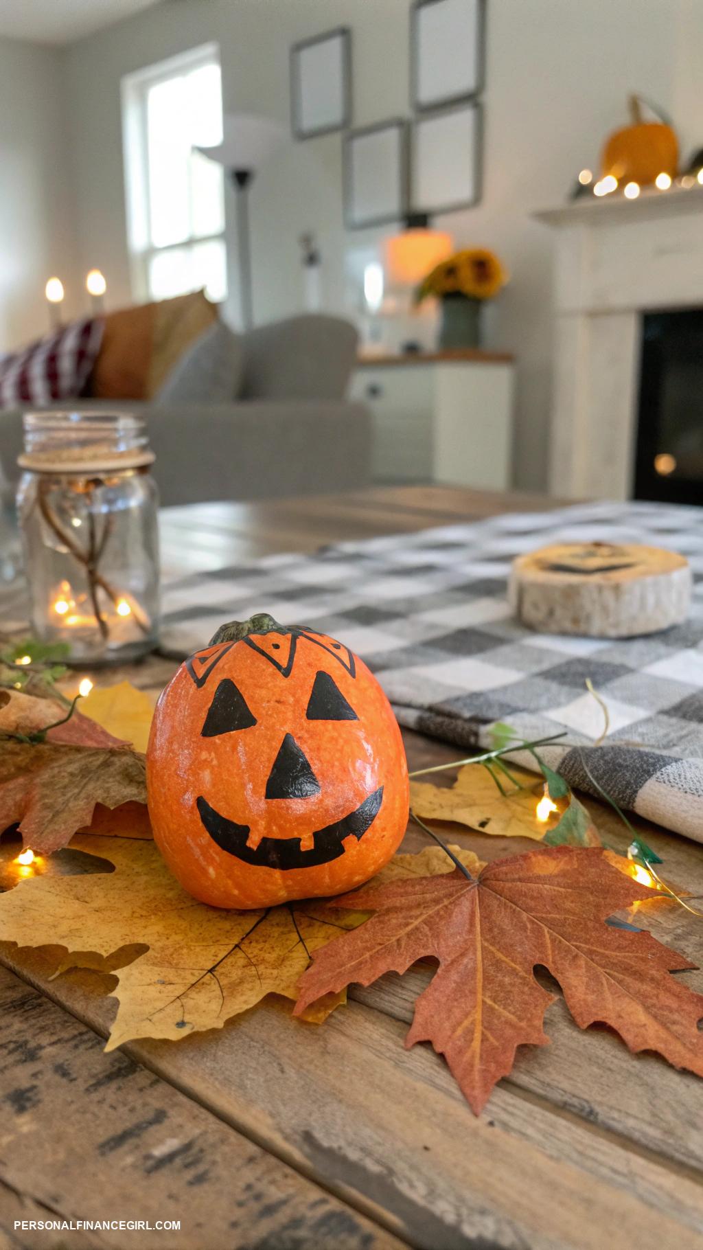 cheap halloween crafts for kids Mini pumpkin painted rocks