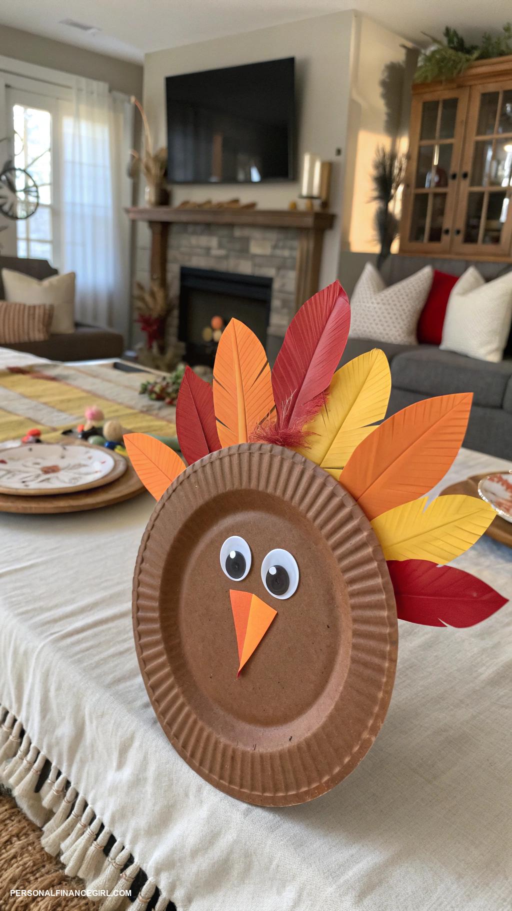 cheap thanksgiving crafts for kids Paper plate turkey decorations