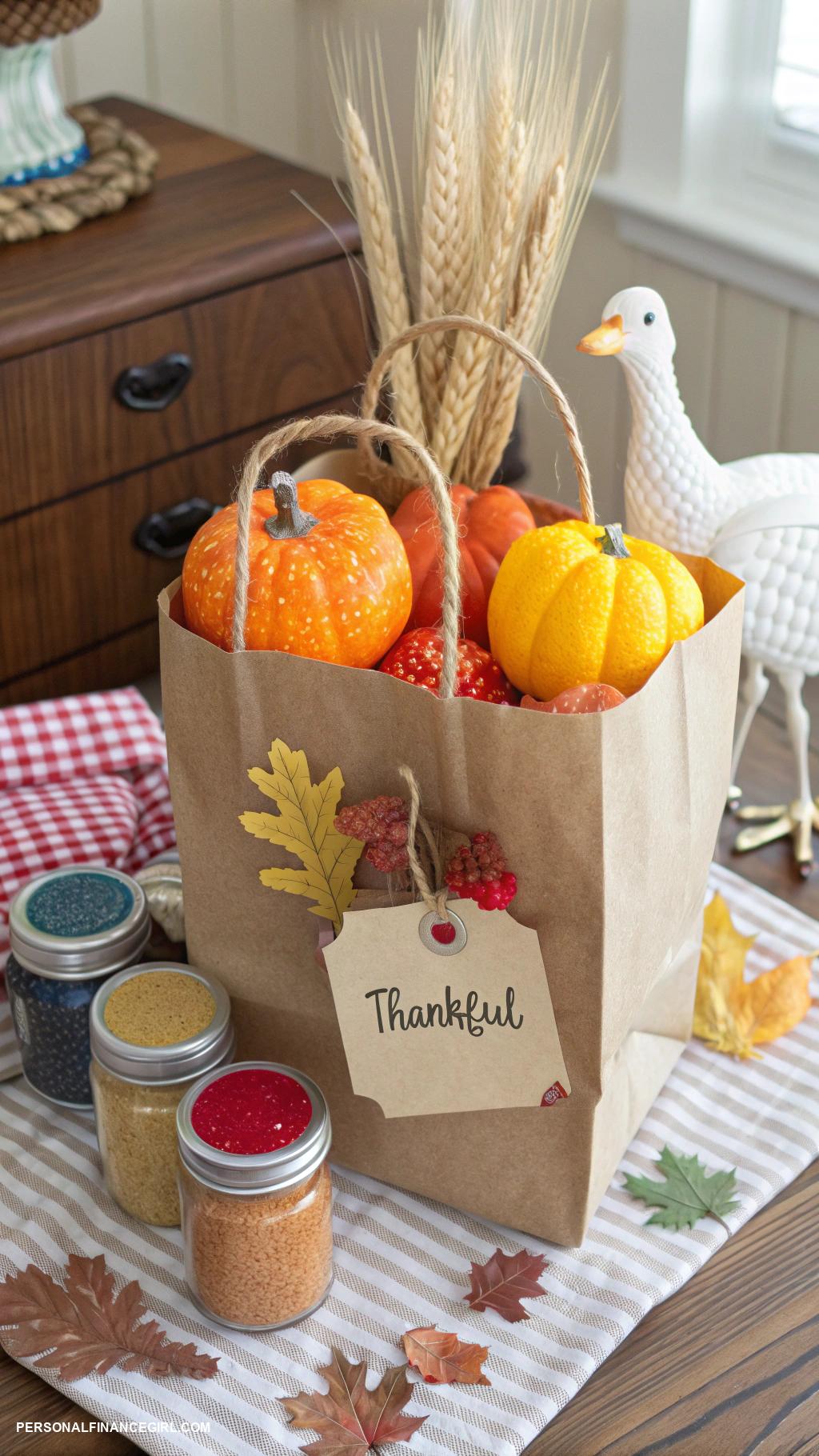cheap thanksgiving crafts for kids Thanksgiving gift bags